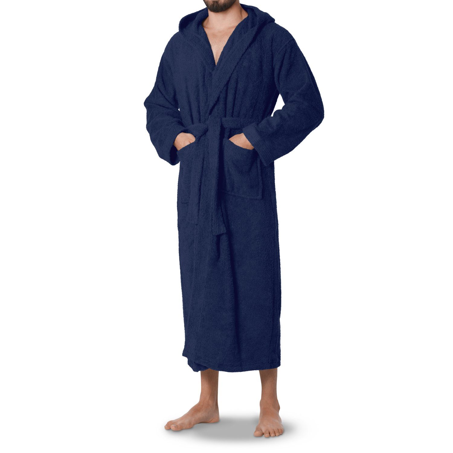OAHOO Bademantel Unisex Frottee Bademantel mit Kapuze 100% Baumwolle, Extra günstig online kaufen