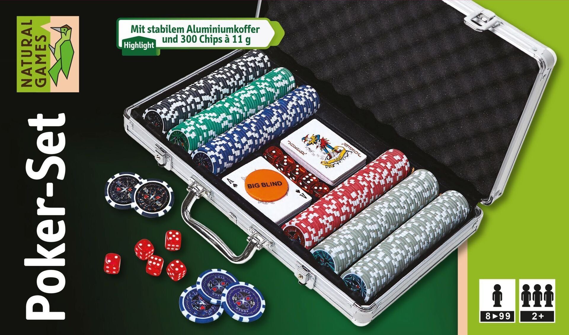 Vedes Spiel, NG Poker-Set im Aluminiumkoffer