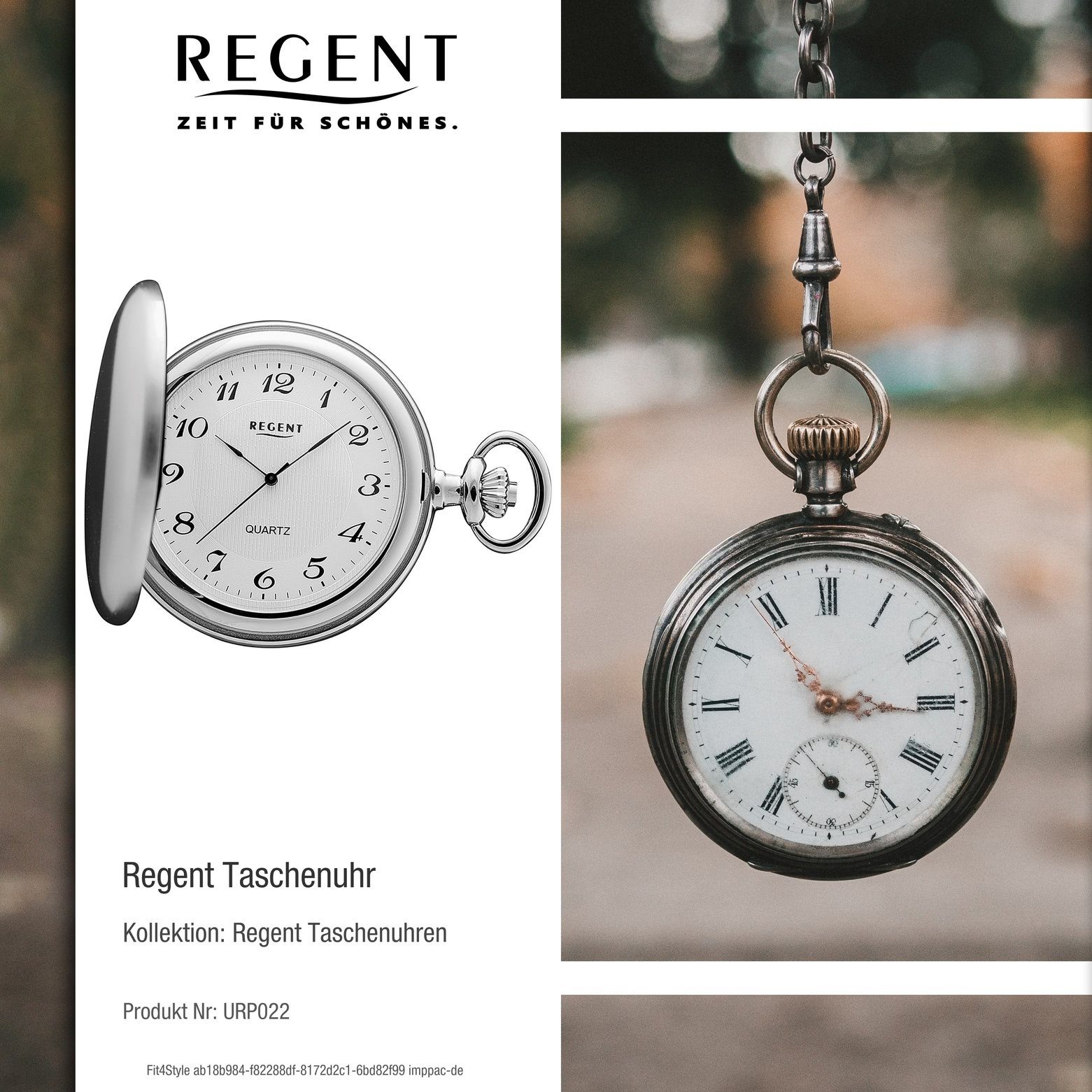 Taschenuhr Taschenuhr silber, (ca. rund, Regent MechanischTaschenuhren Herren Herren verchromt (Analoguhr), extra groß 51mm), Metall Regent