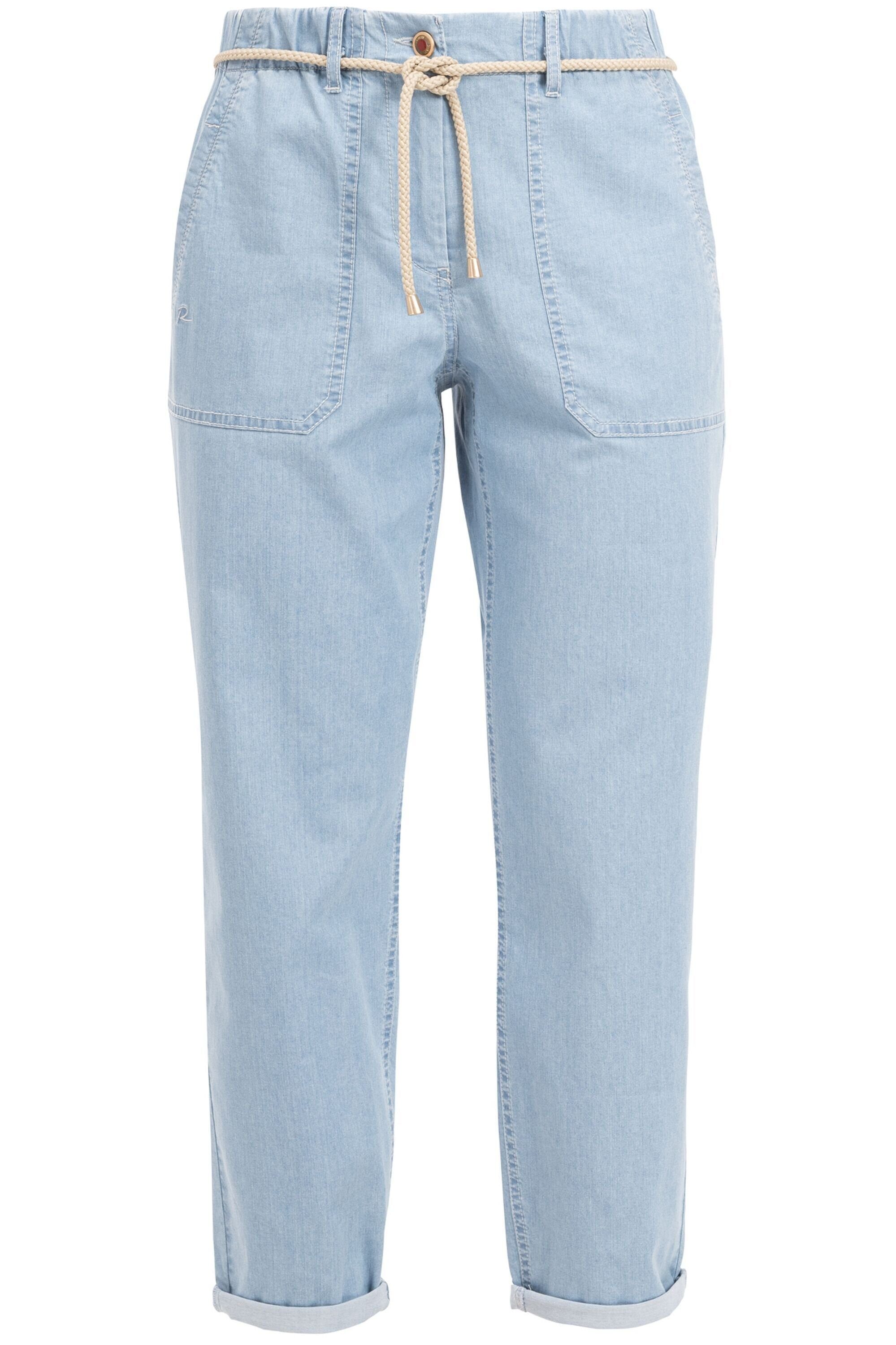 Recover Pants Relax-fit-Jeans BELINA SUN BLEACHED Gürtel