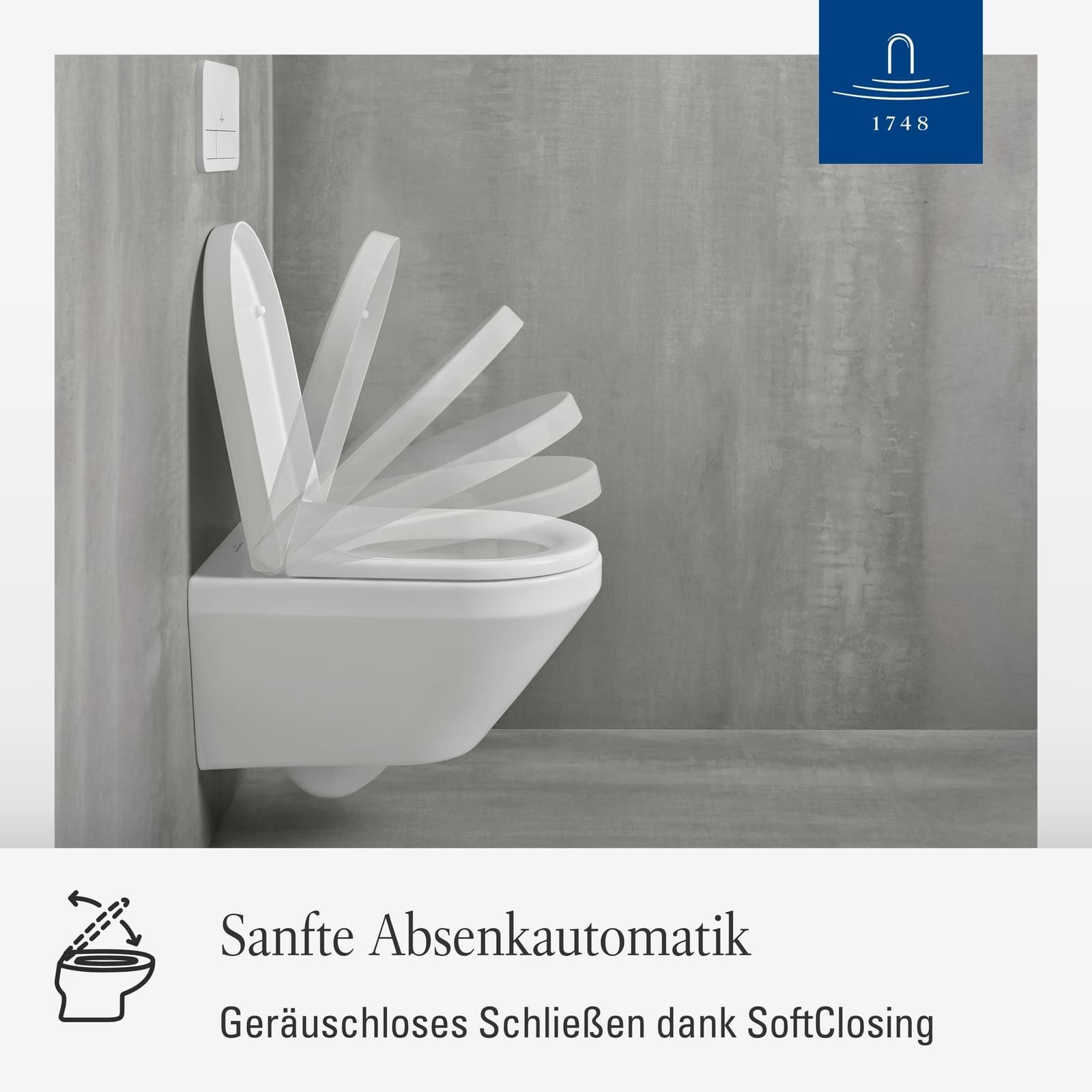 Villeroy & Boch WC-Sitz Architectura WC-Sitz 445 x 374 x 59 mm (1-St), SoftClose, QuickRelease