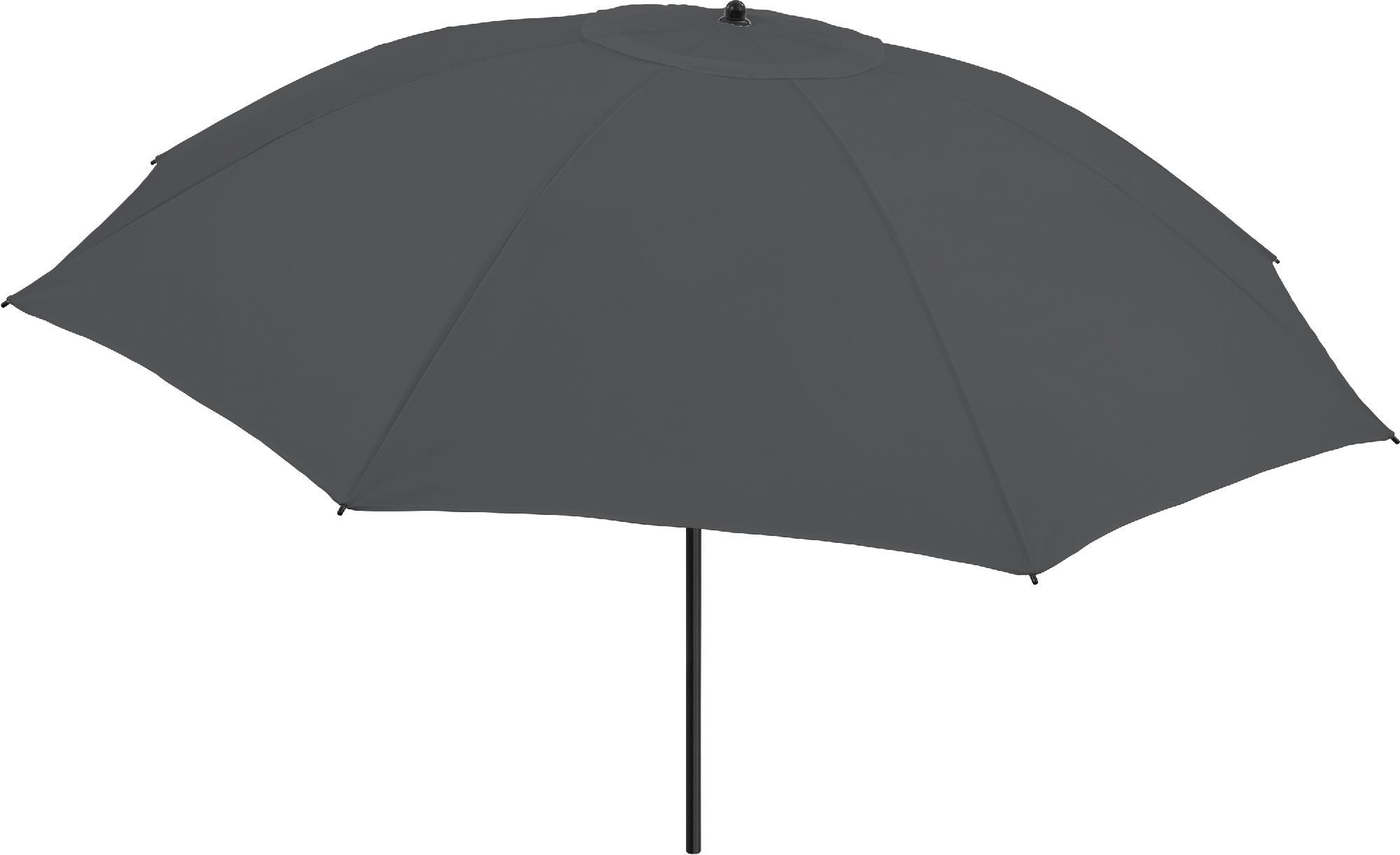 FARE Sonnenschirm XL, höhenverstellbar, Ø 235 cm, Titan-Finish, UPF 50+, knickbar, Ventilationsbezug, Fiberglas