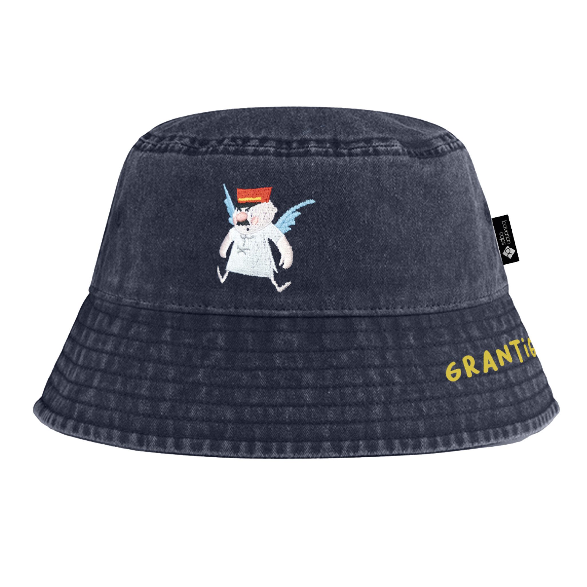 Bavarian Caps Fischerhut Bavarian Caps Bucket Hat "Grantler Klub: Aloisius" dunkelblau one size (Bucket Hat, Anglerhut, Bucket Hat, Fischerhut) Leichte Baumwolle im "washed" Look