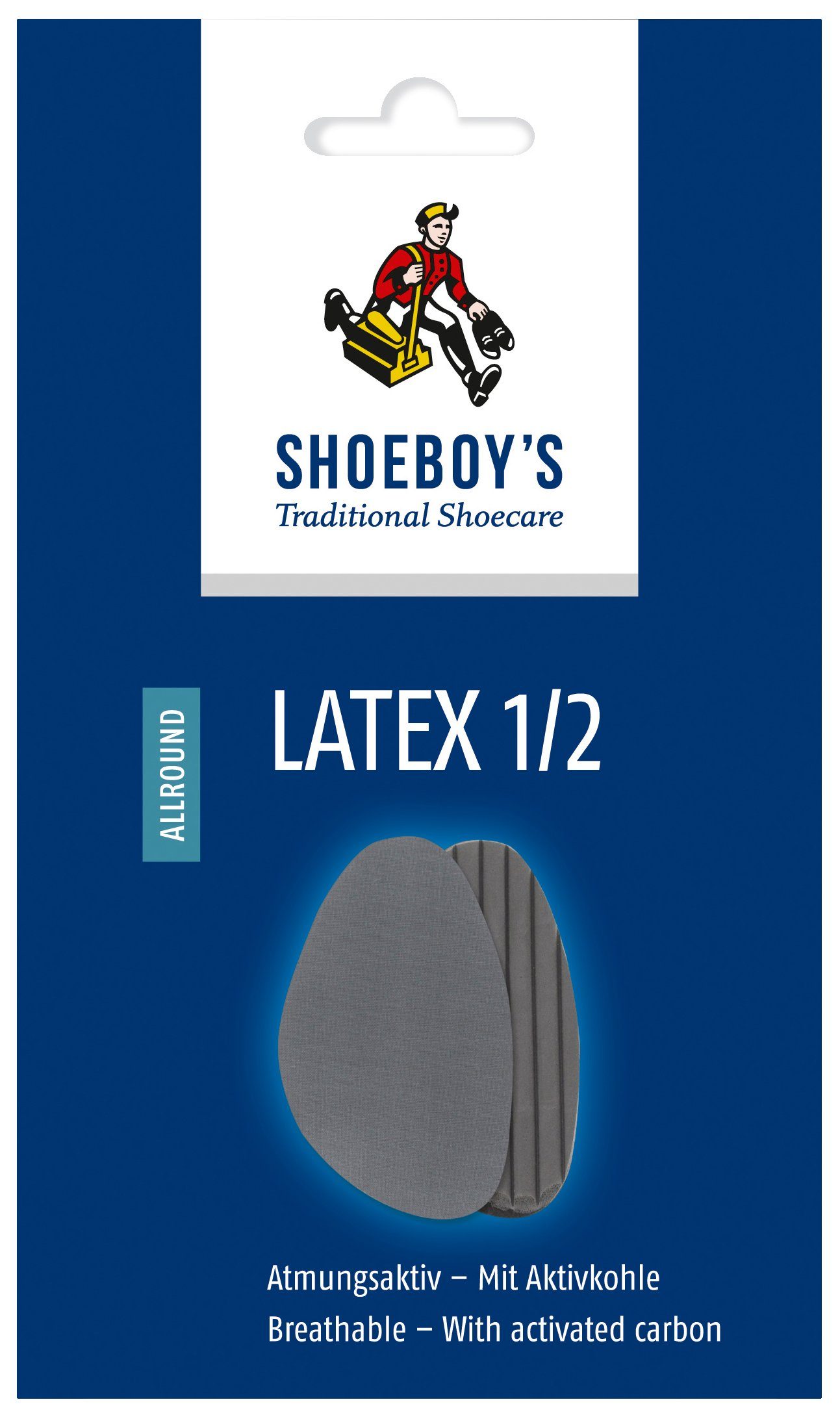 Halbsohlen Latex 1/2 - Angenehm weiche Halbsohle aus mehrschichtigem Latexschaum