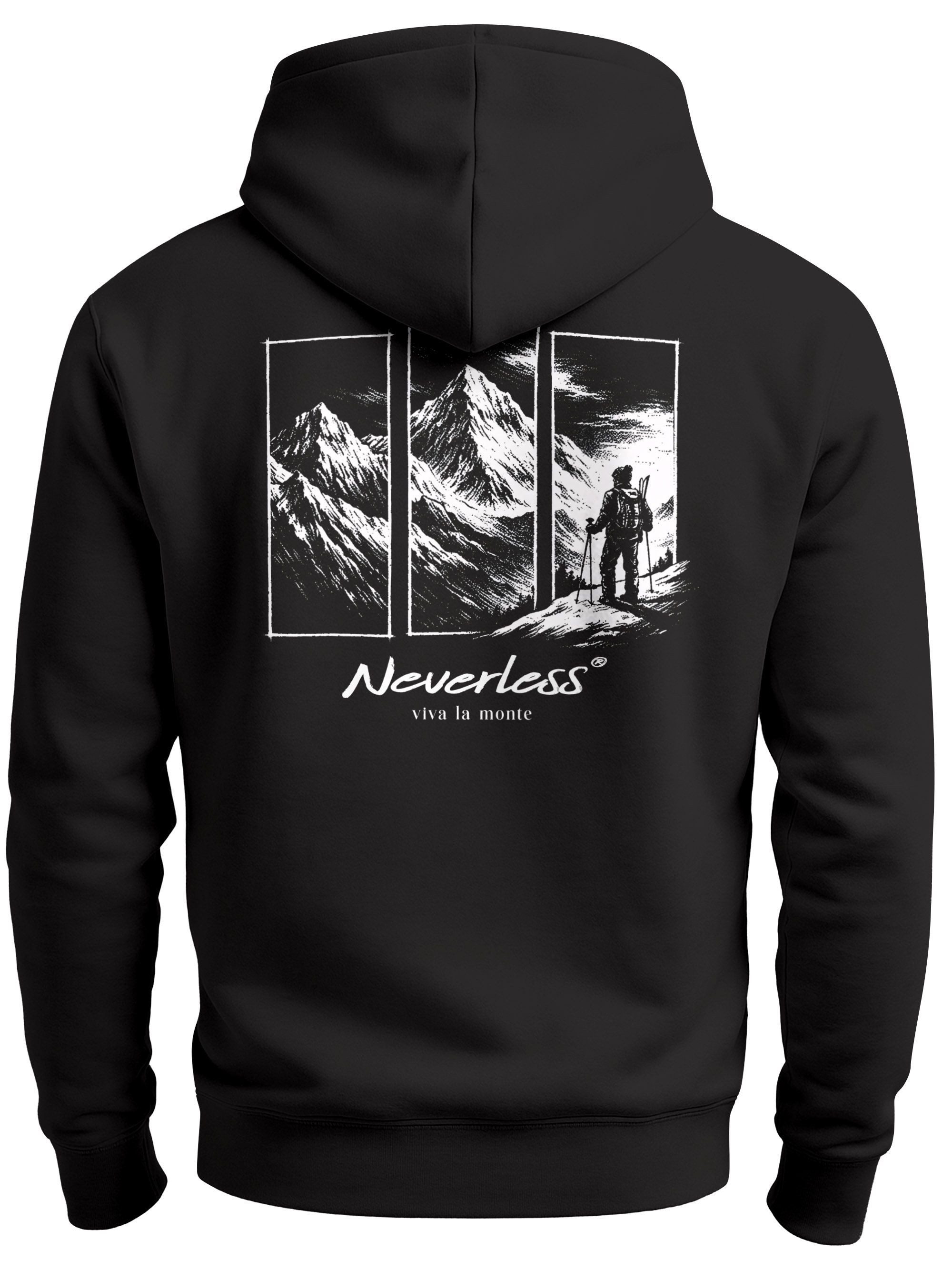 Hoodie Herren Hoodie Backprint Outdoor Wandern Motiv Kapuzen-Pullover Männer