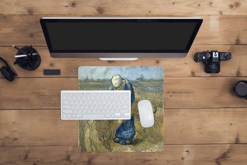 MuchoWow Gaming Mauspad Der Schafspelz (nach Millet) - Vincent van Gogh (1-St), Mousepad mit Rutschfester Unterseite, Gaming, 40x40 cm, XXL, Großes