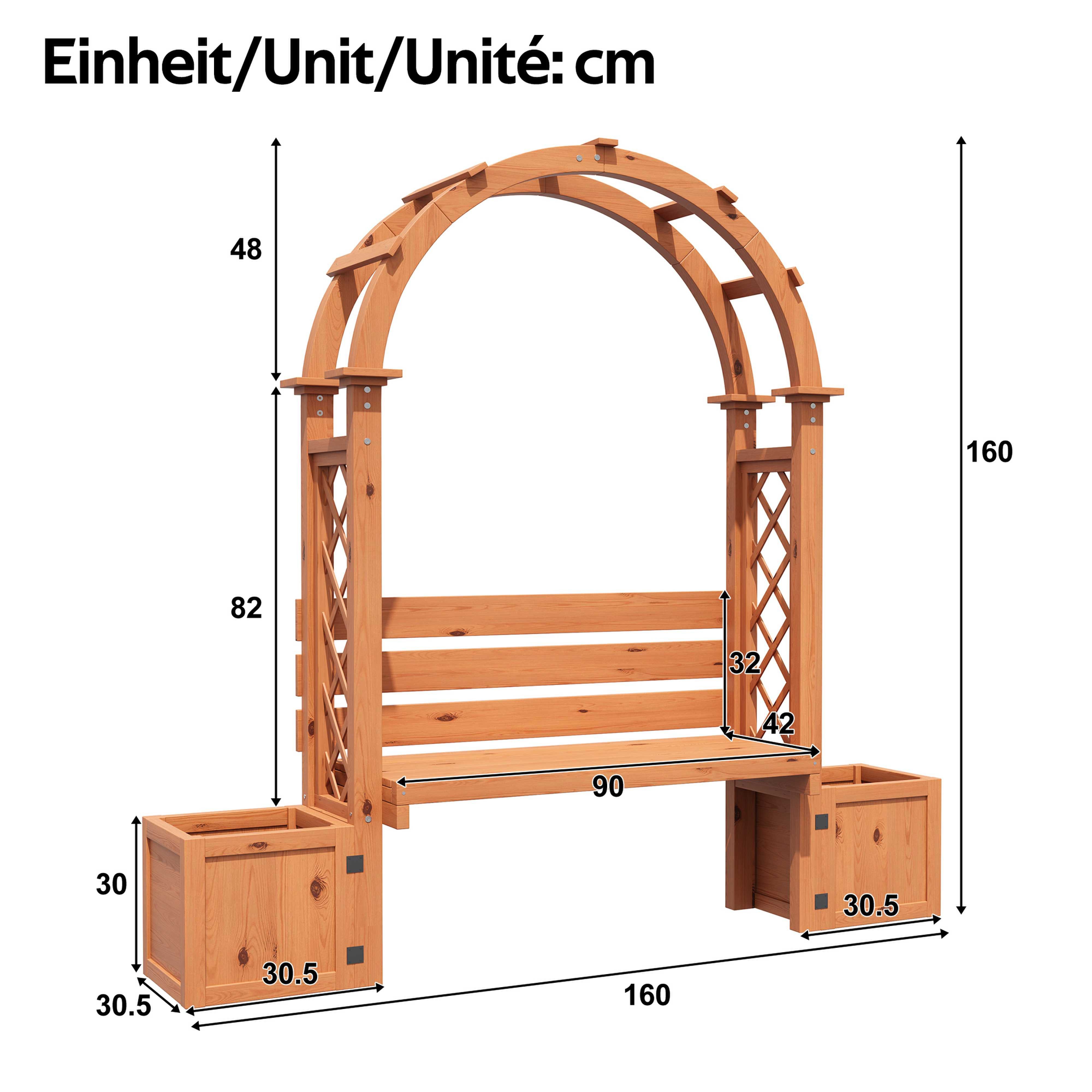 BlingBin Blumenkasten Pflanzkübel Pflanzgefäß für Garten Hof Terrasse (1 St., mit Spalier als Kletterhilfe und Klapp- und Universalrädern), Geeignet für Garten, Hof und Terrasse