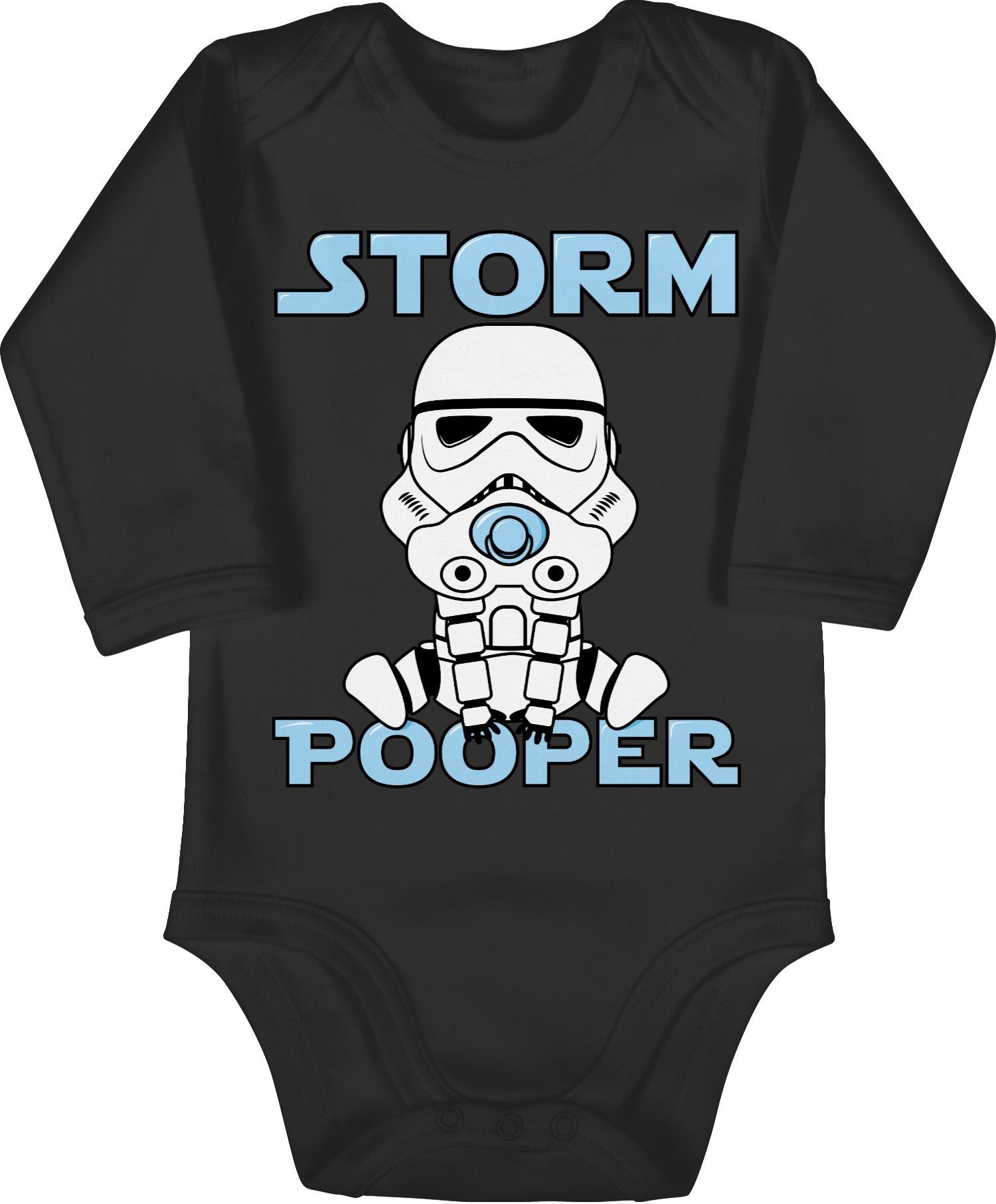Shirtracer Shirtbody »Storm Pooper Junge Statement Sprüche Baby Bio