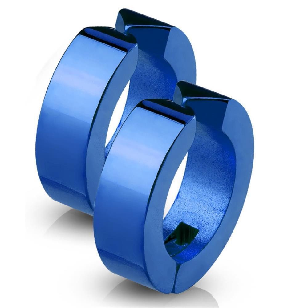 BUNGSA Серьги-кольца-Set Blau - Серьги-кольца klassisch aus Edelstahl Unisex (1 Paar (2 Stück), 2-tlg), Ohrschmuck Серьги