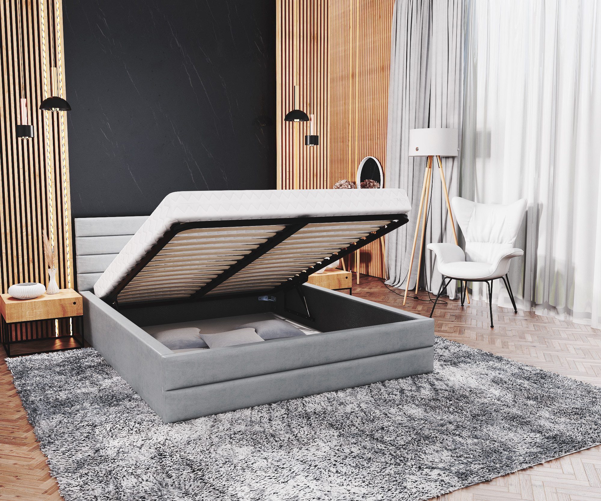 FDM Polsterbett Bettrahmen Bettgestell 90x200, 120x200, günstig online kaufen