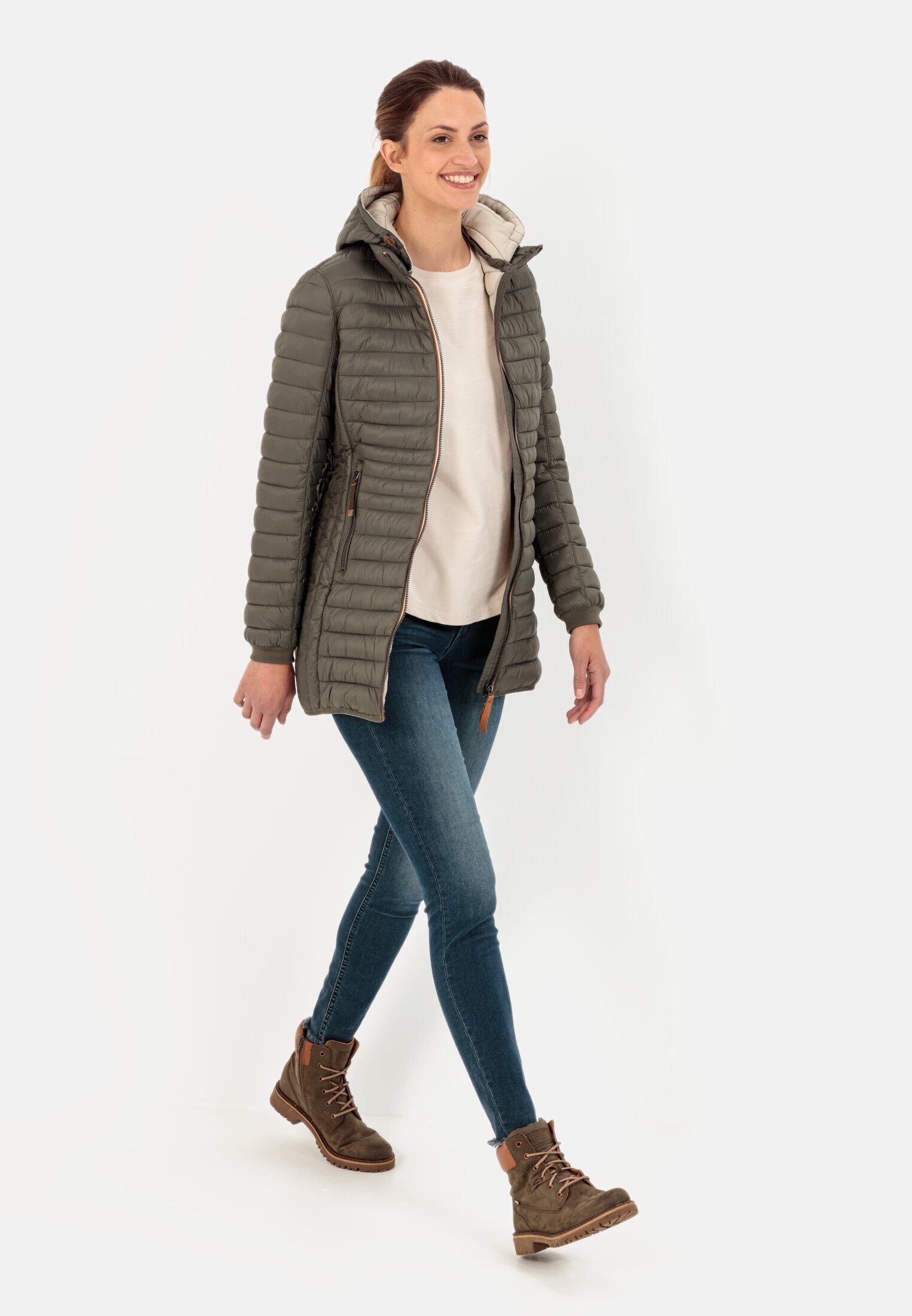 abnehmbarer Funktionsjacke mit Kapuze Khaki camel active