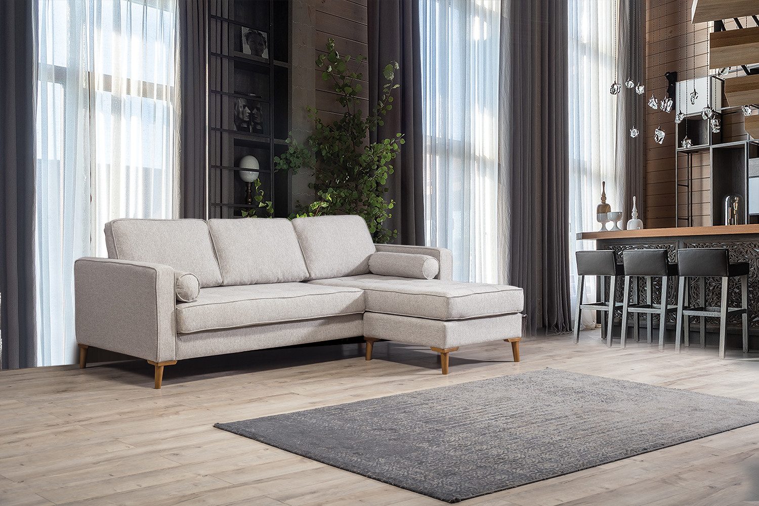Viva Möbel Sofa WOW, Luxuriöses Ecksofa mit erstklassigem Komfort.