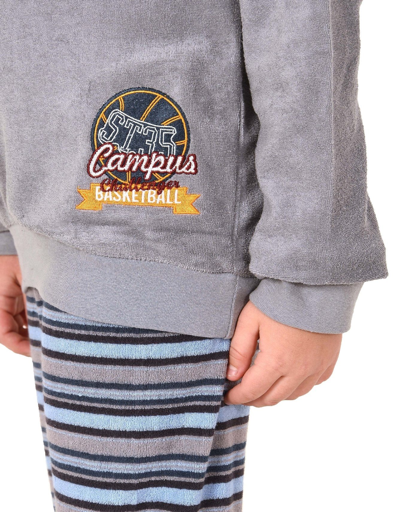 Normann Pyjama Jungen Frottee Pyjama langarm mit Bündchen und Stickerei - 291 13 577 – Bild 2 von 4