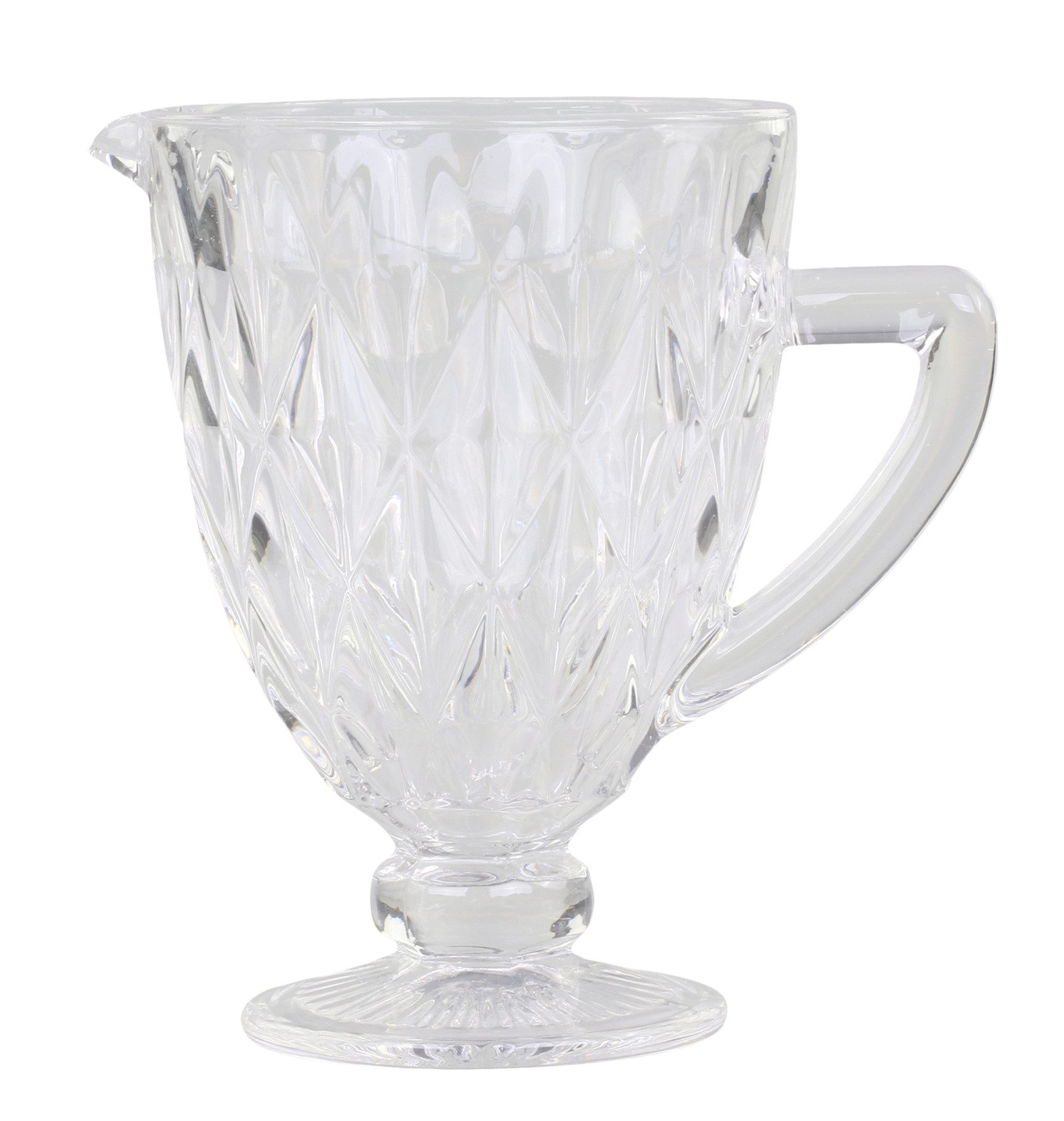 Chic Antique Wasserkrug Chic Antique - Kanne Krug Wasserkrug Karaffe Glas 1 l Diamantschliff