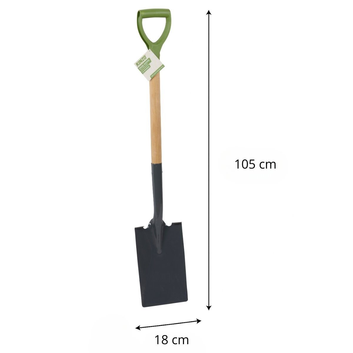 Kinzo Spaten Kinzo Gartenschaufel 105 cm Holzgriff