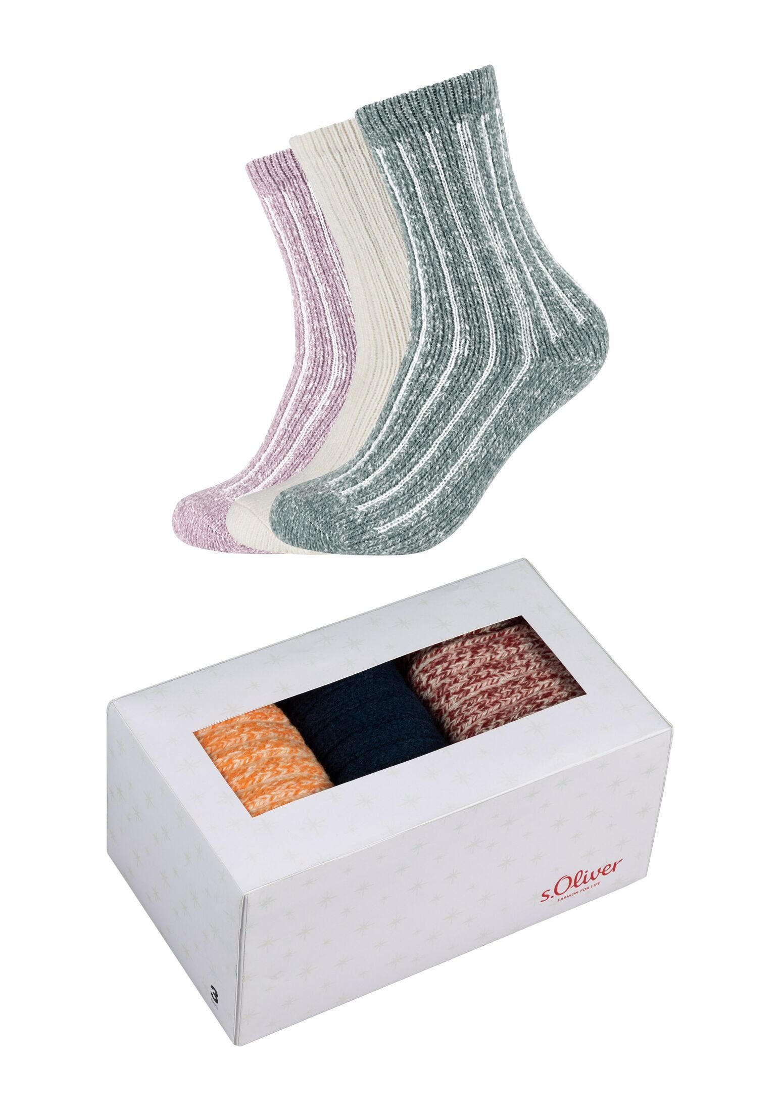 s.Oliver Socken Sockenbox 3er Pack stormy sea