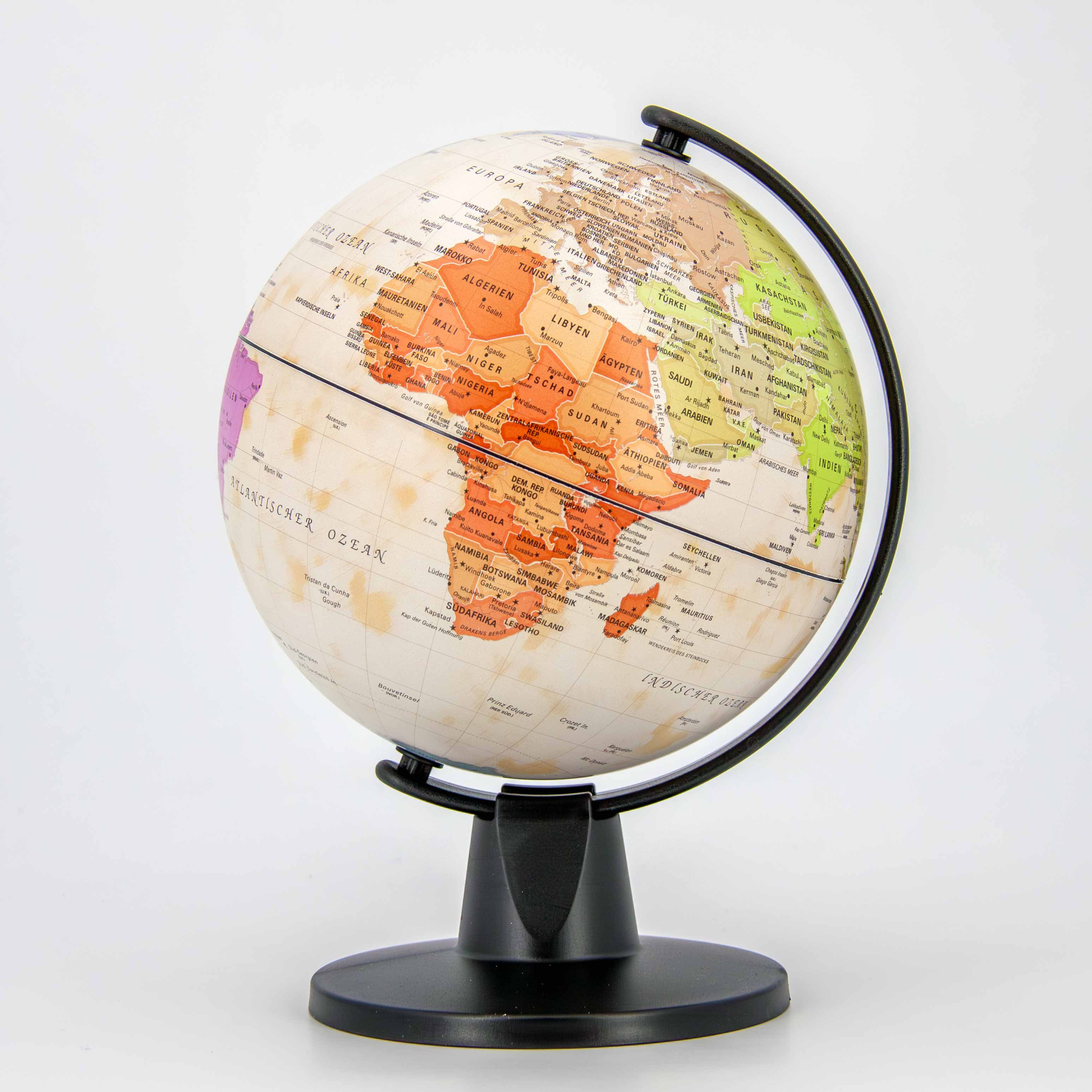 Interkart Landkarten & Globen GmbH Globus Mini Leuchtglobus in Deutsch - Vintage Stil- Inkl. USB-Kabel