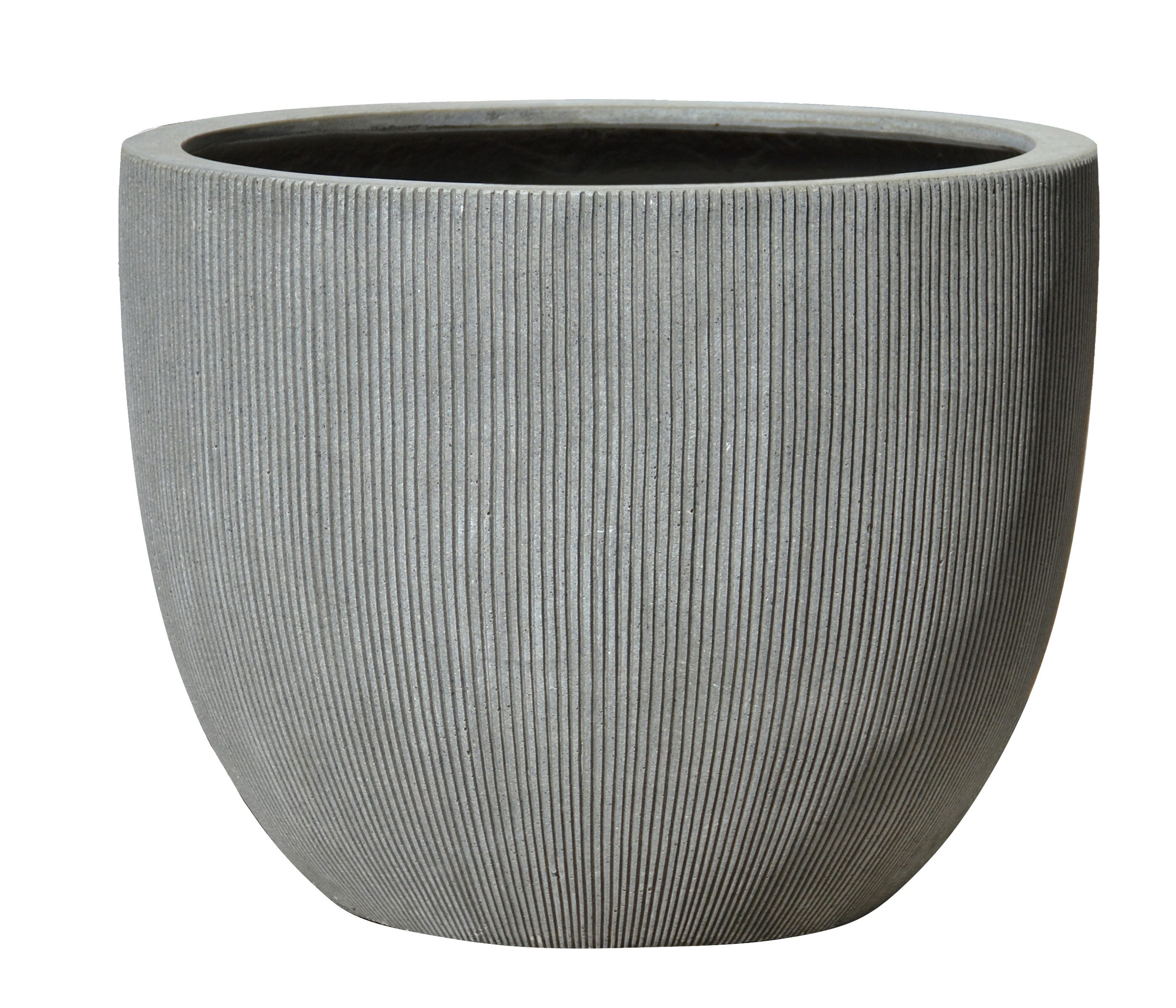 Dehner Übertopf Banbury, frostbeständiger Blumenkübel, Polystone, grau, für den Außenbereich, inkl. Bodenloch gegen Staunässe