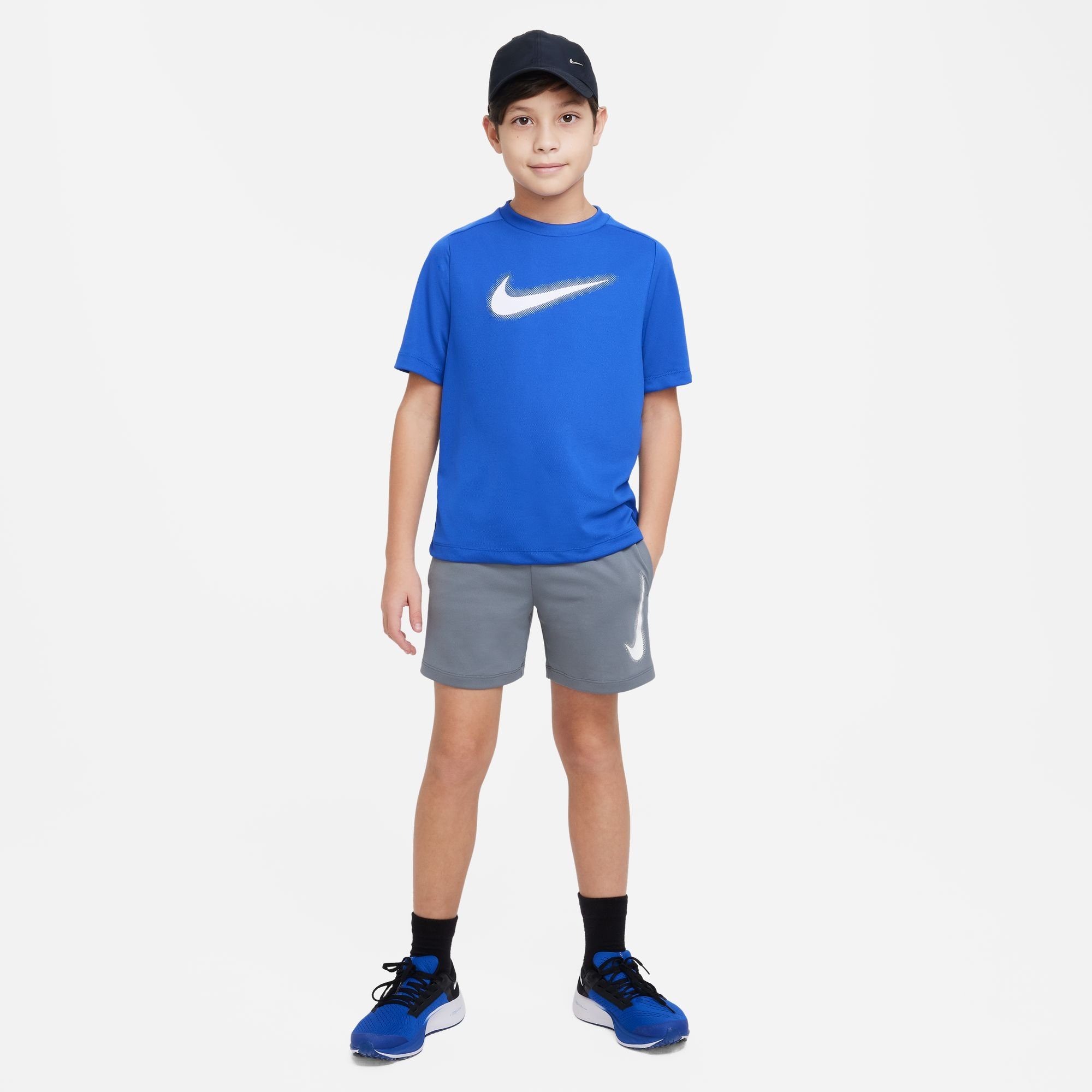 Voller Produkte! Nike Trainingsshirt TOP GRAPHIC BIG GAME (BOYS) MULTI+ TRAINING KIDS' ROYAL/WHITE DRI-FIT