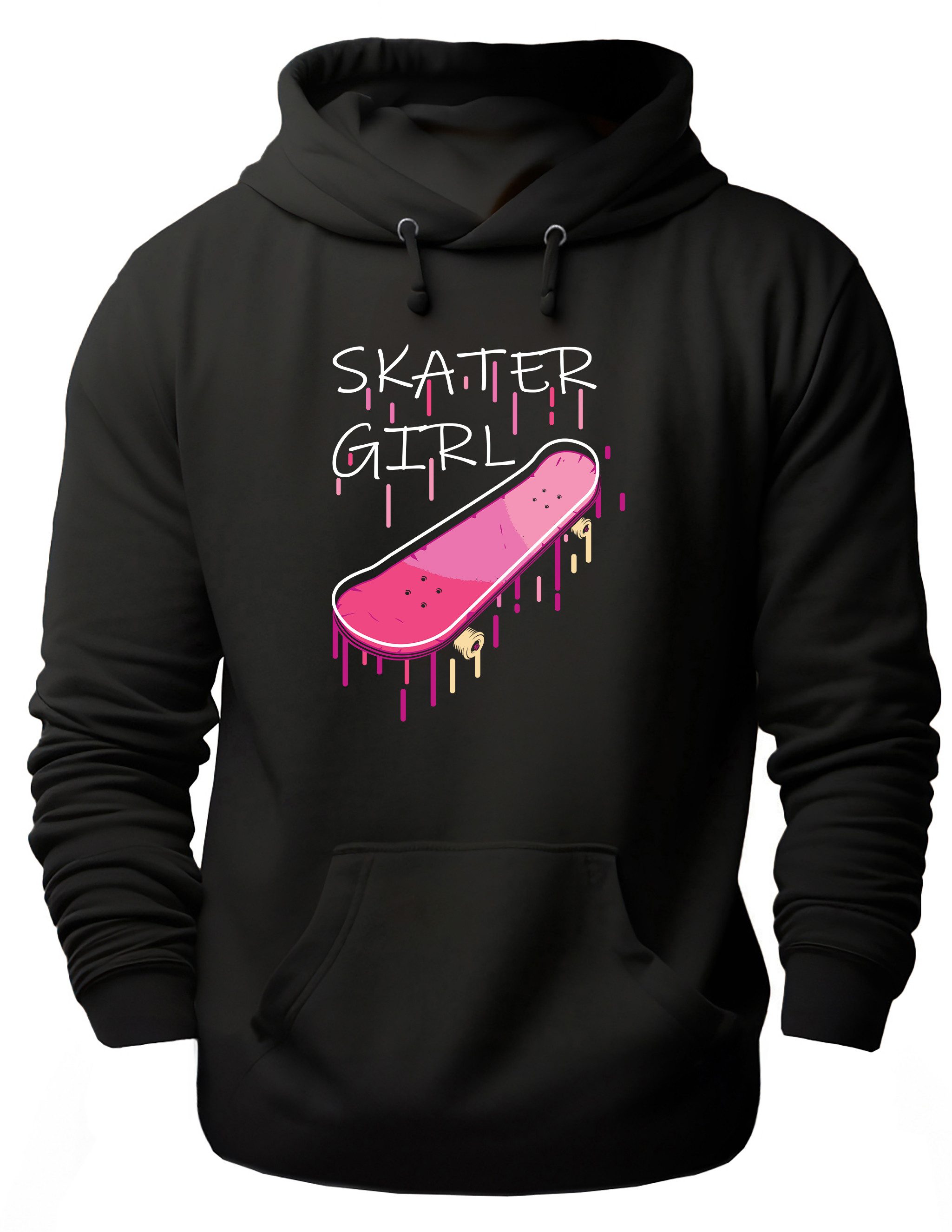 MyDesign24 Hoodie Damen Kapuzensweater - Skater Girl Skater Pullover i526