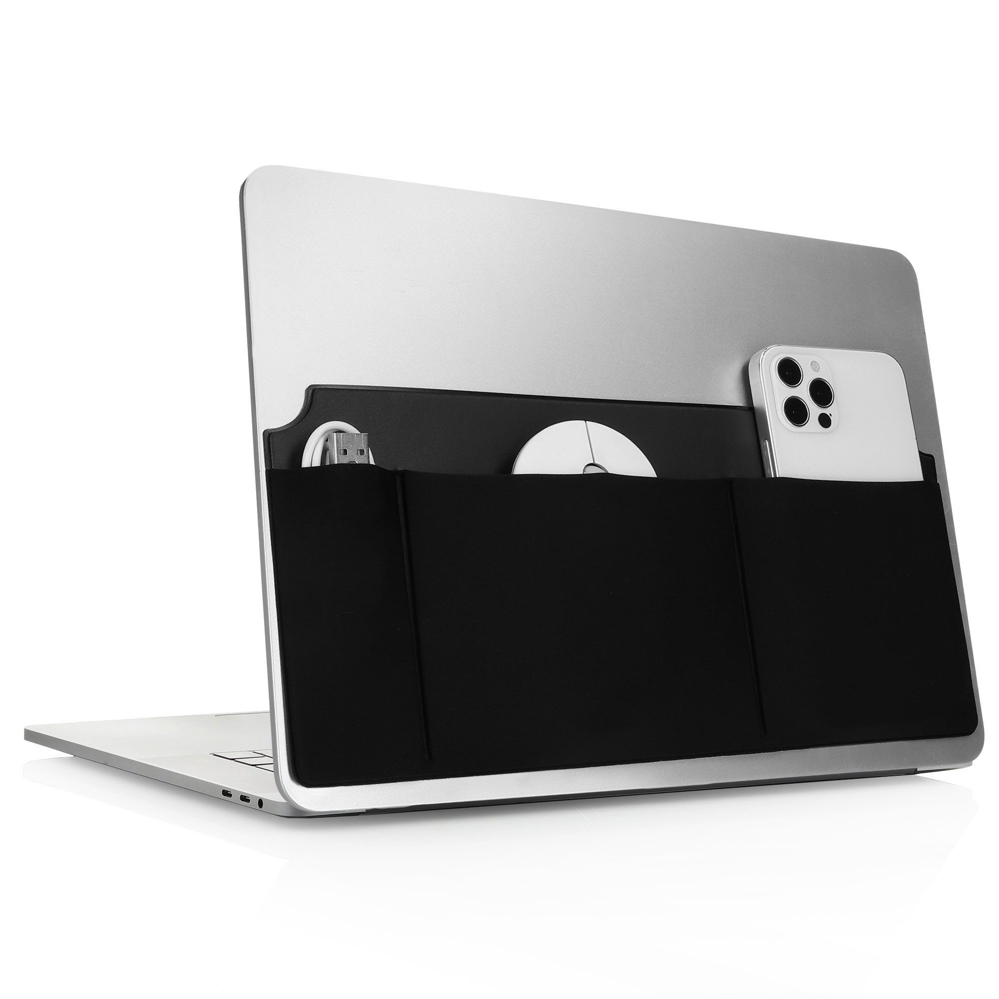 kwmobile Organizer für Laptops - Tasche für Wireless Mouse / Portable SSD / externe HDD-Festplatte, Halterung Aufbewahrung für SSD externe Festplatte HDD Zubehör -