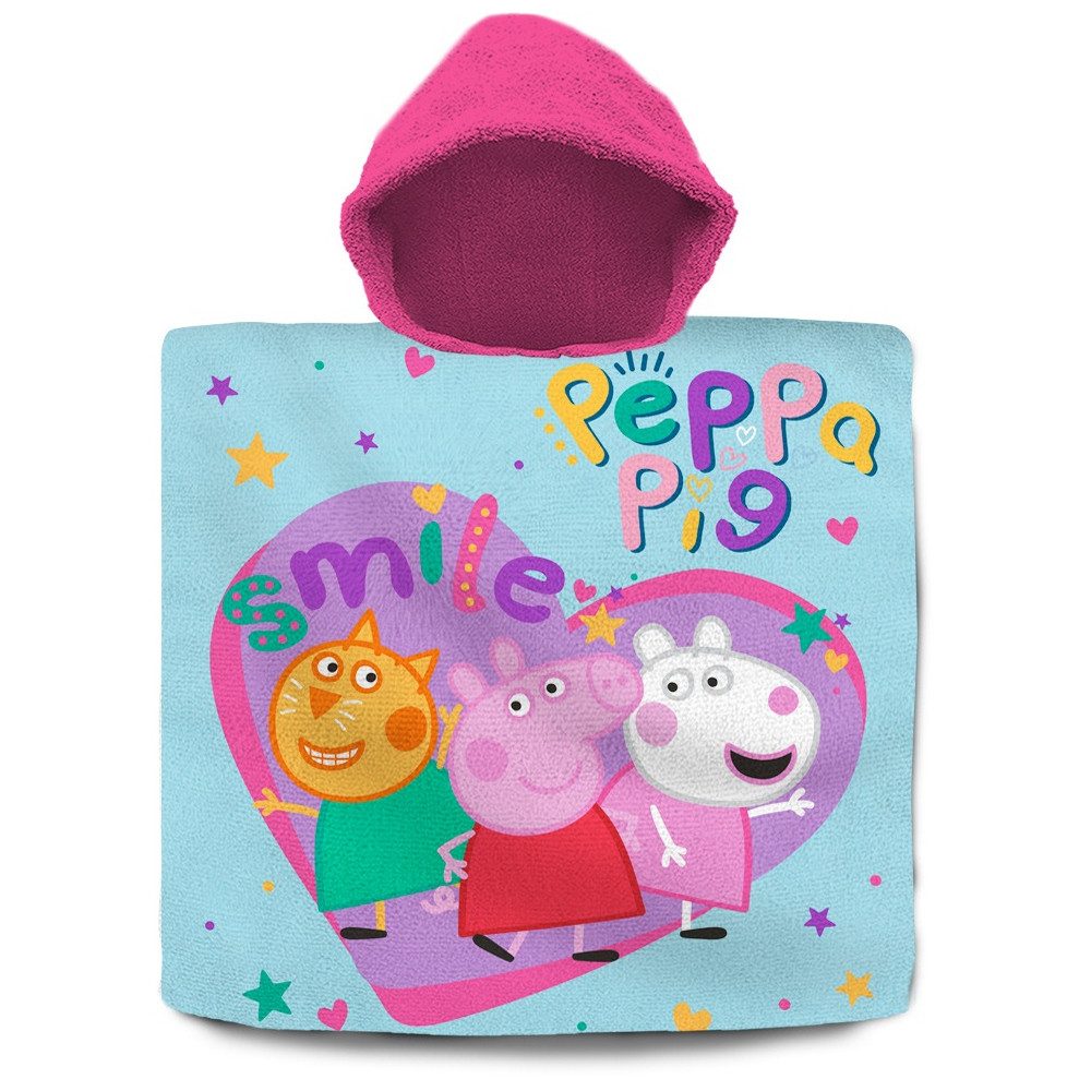 Kids Euroswan Badetuch Peppa Wutz - Badeponcho - tükis/pink - ca. 60 x 120 günstig online kaufen