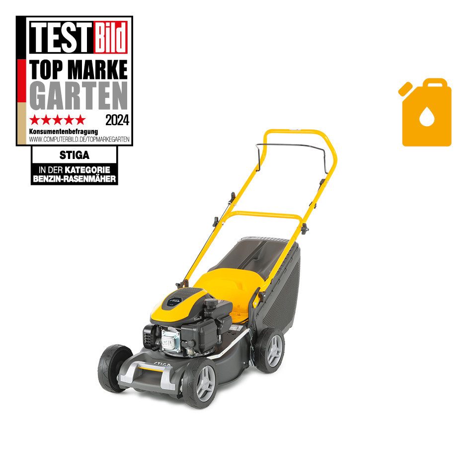 STIGA GARDEN Benzinrasenmäher Collector 43, 41 cm Schnittbreite, kugelgelagerte Räder