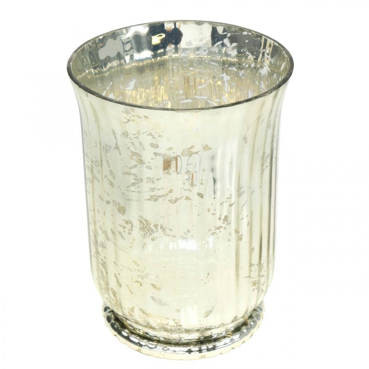 Viana Windlicht Vintage Windlicht Glas Teelichthalter Teelichtglas Antik