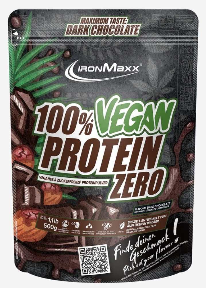Ironmaxx IronMaxx 100% Vegan Protein Zero – 500g-Beutel Dark Chocolate Pulver