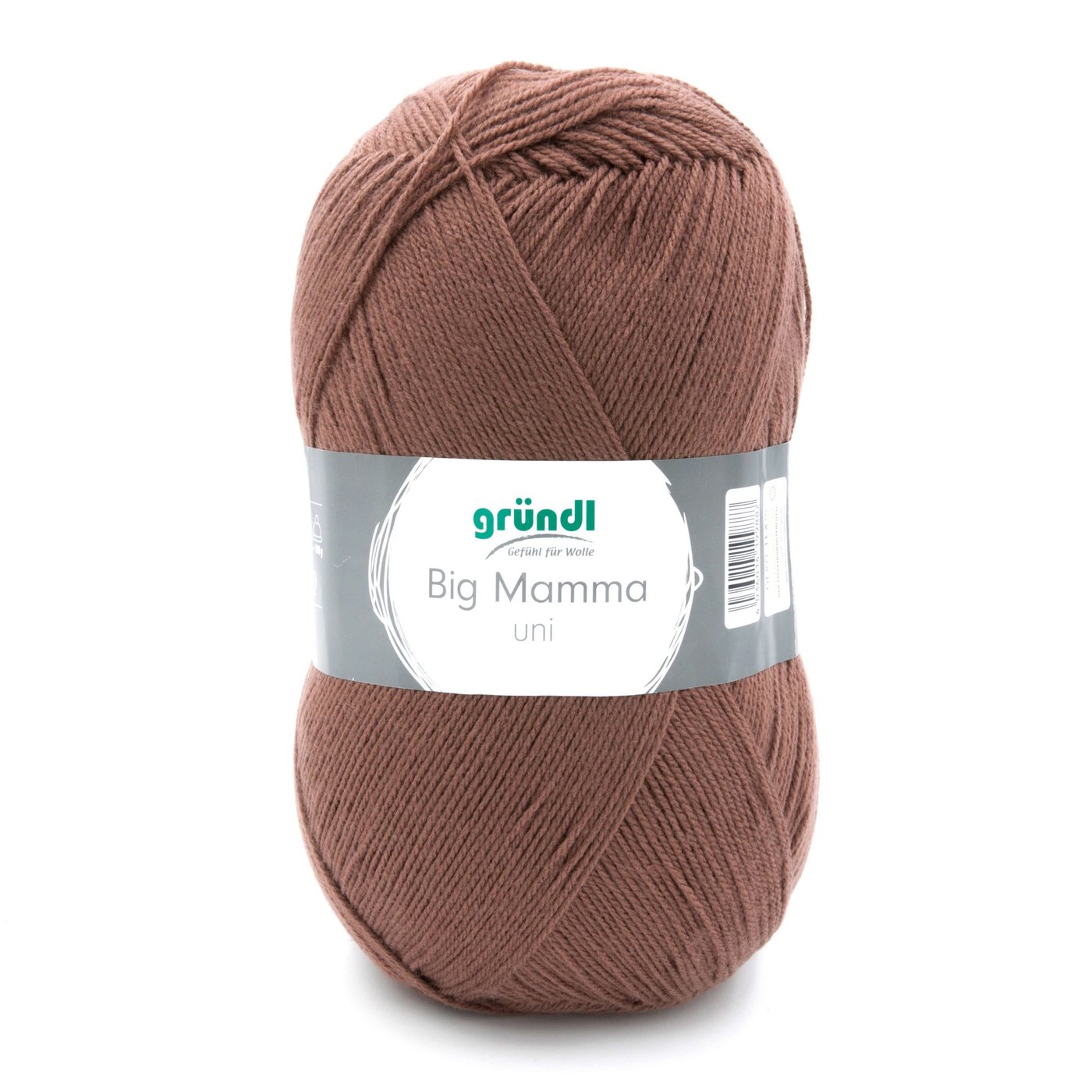 Gründl Wolle 400g Big Mamma uni Großknäuel Strickgarn Häkelgarn Häkelwolle, 1040,00 m (Wolle zum Stricken und Häkeln, pflegeleicht, waschbar, schnell trocknend, wollartiger Charakter), Wolle ohne Schurwolle