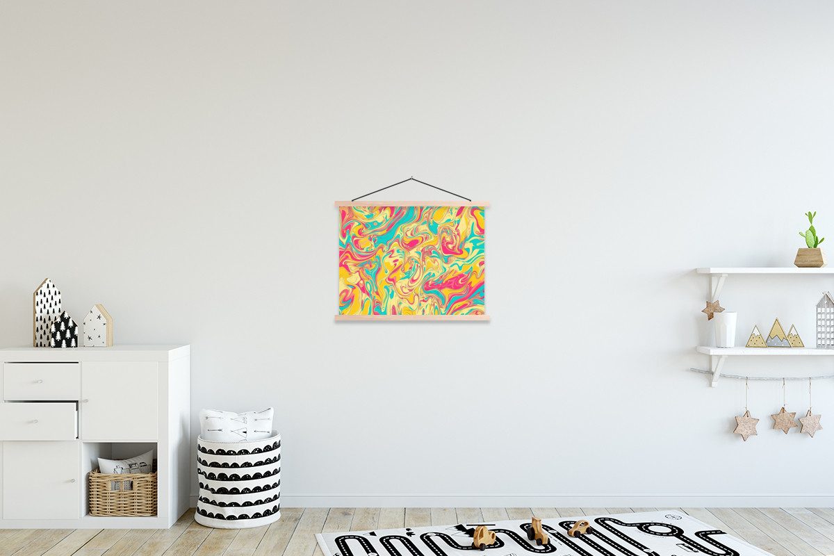 MuchoWow Poster Gelb - Rosa - günstig online kaufen