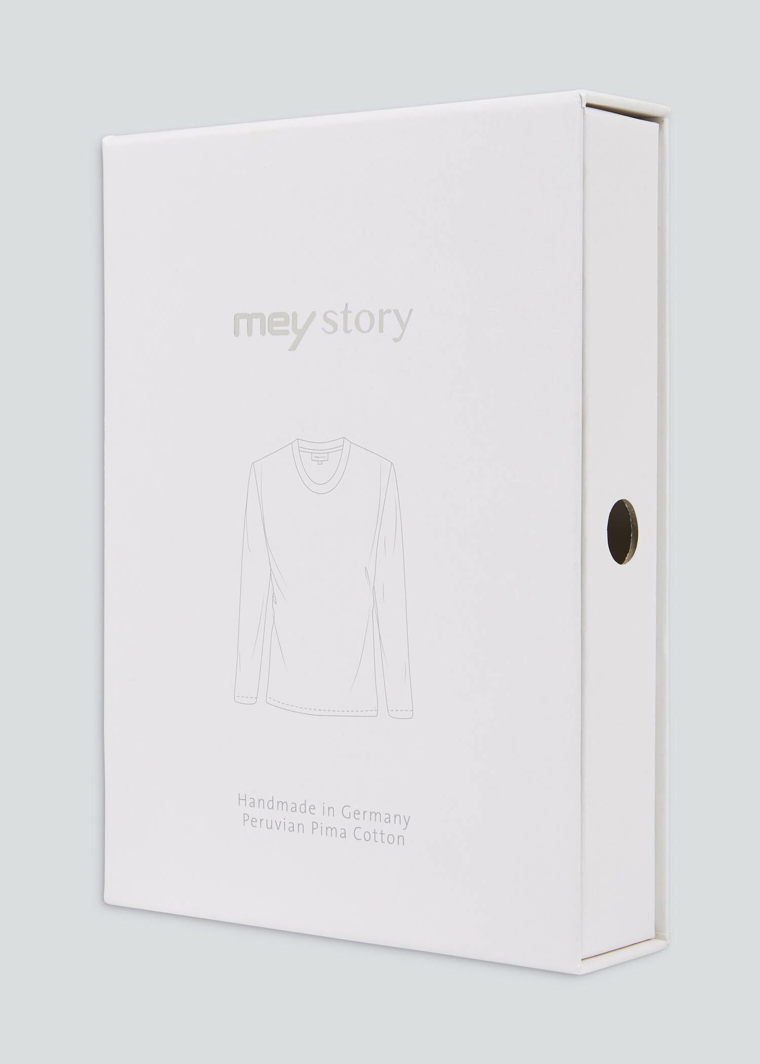 Mey Langarmshirt Mey Herren Longsleeve Mey Story Uni T-Shirt (1-tlg)