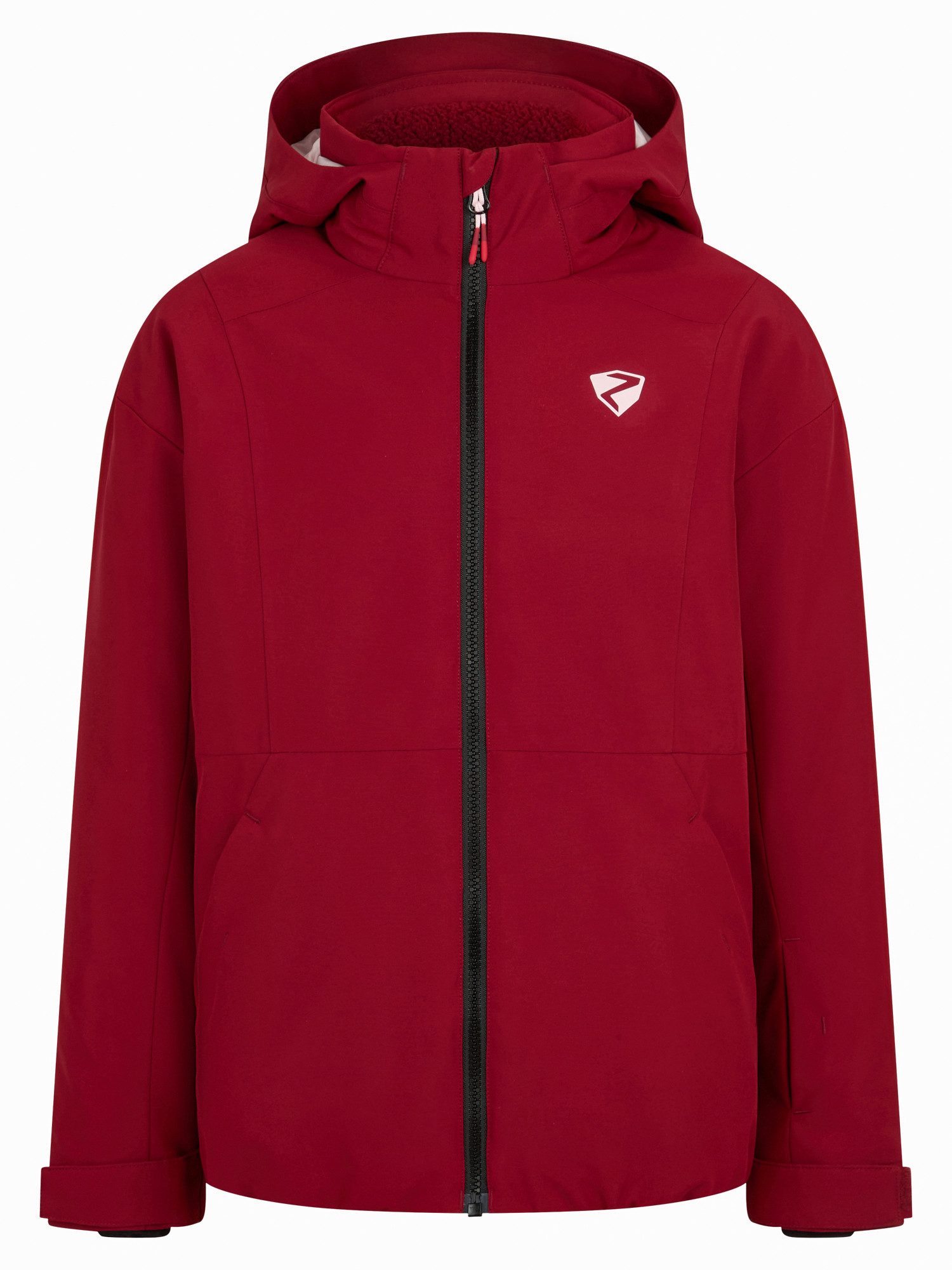 Ziener Skijacke ABBE-Z jacket junior unisex WINE PIGMENT