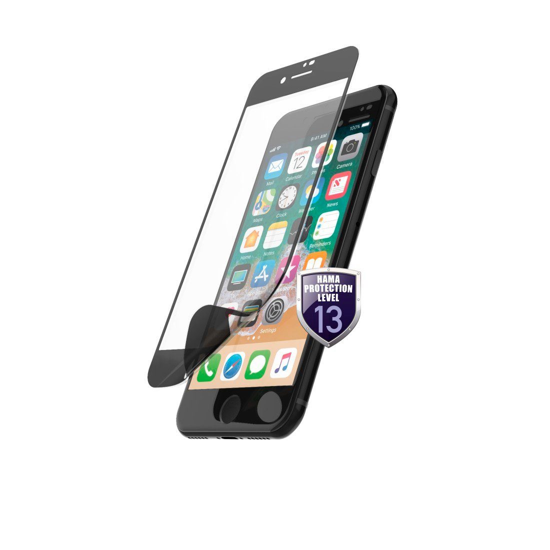 Hama Panzerglas Hiflex Eco für Apple iPhone 7 / 8 / SE 2020 / SE 2022 für  Apple iPhone 7/8/SE 2020/SE 2022, Displayschutzglas