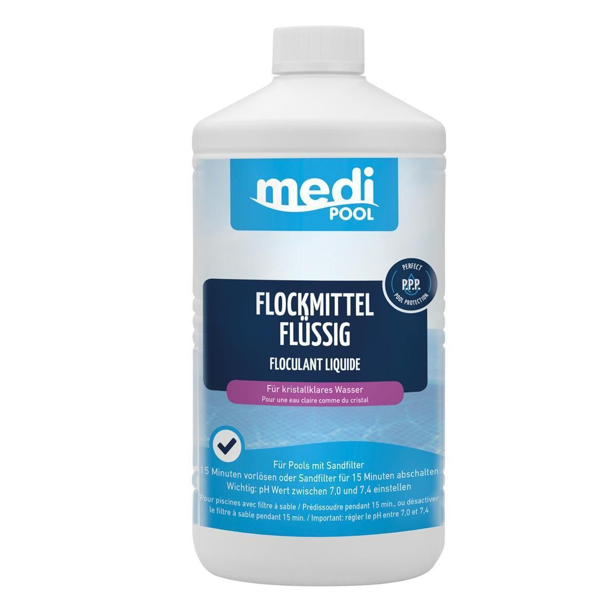 mediPOOL Poolpflege mediPOOL Flockmittel flüssig 1 L, (Spar-Set)