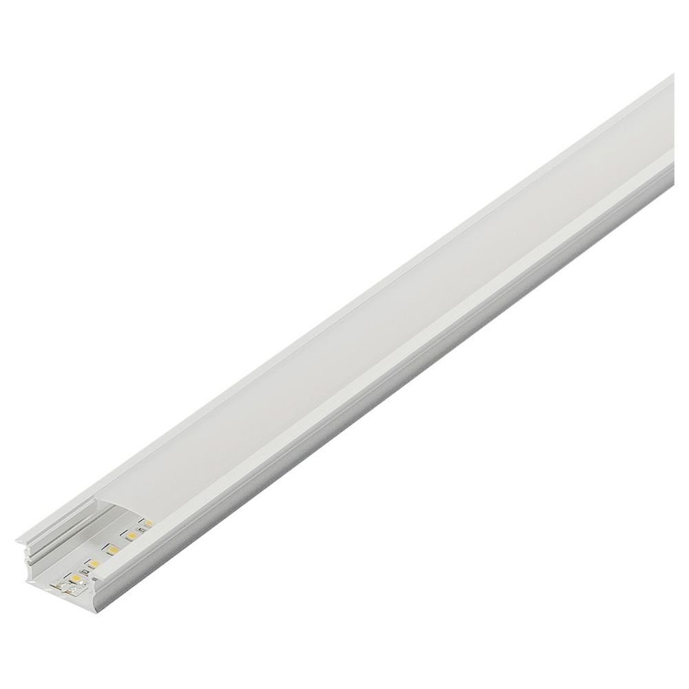 SLV LED-Stripe-Profil Profilelemente Linear-Profil Abdeckung, Streifen 2 2713, satiniert, für LED 1-flammig, Glenos m