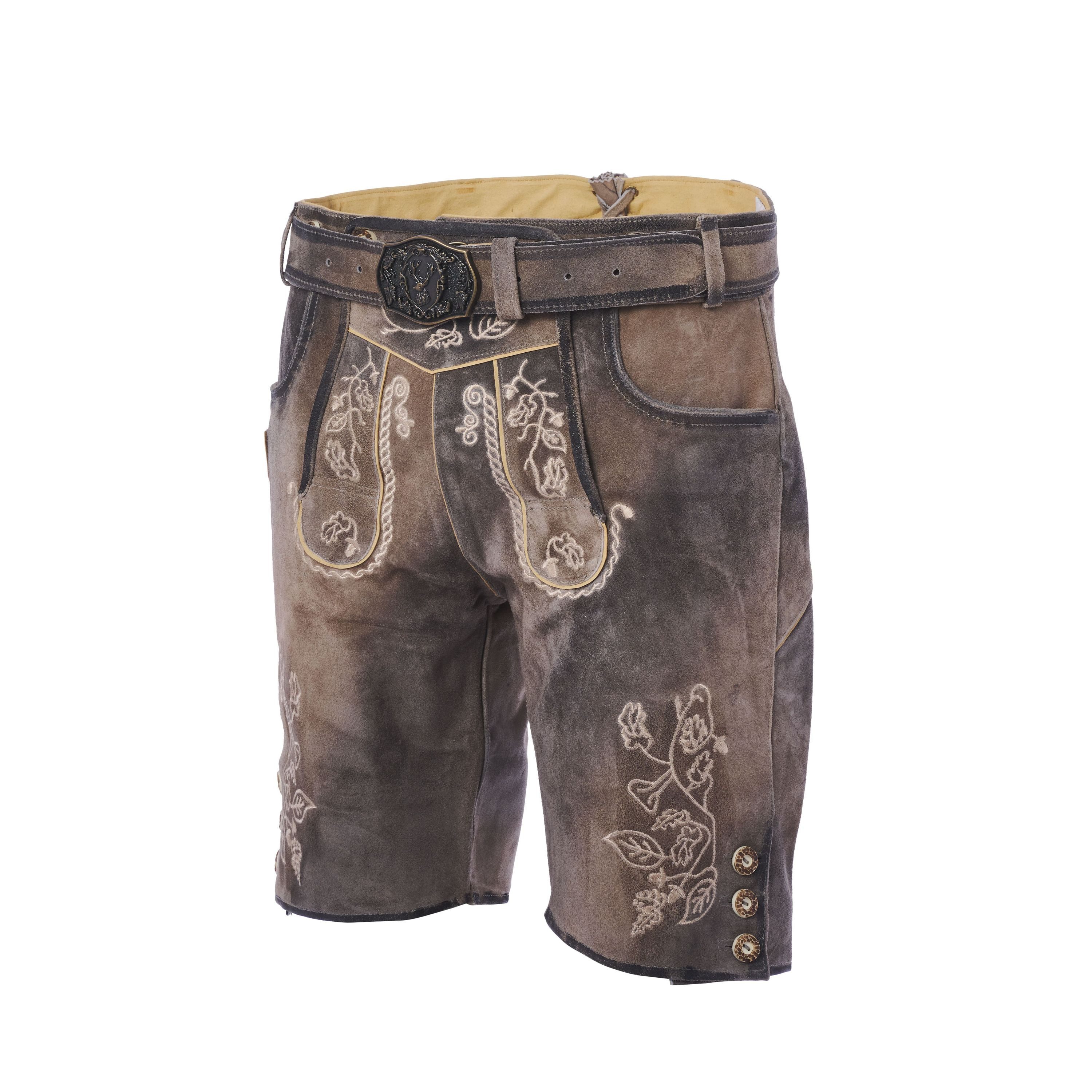 Trachtenkult Trachtenlederhose Kurze Büffellederhose Xaver günstig online kaufen