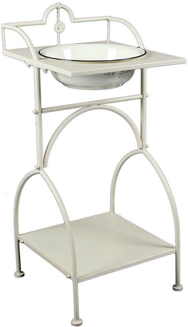 Ambiente Haus Badaccessoire-Set Waschschüssel in mit 1 eckig Stand Beige, - tlg