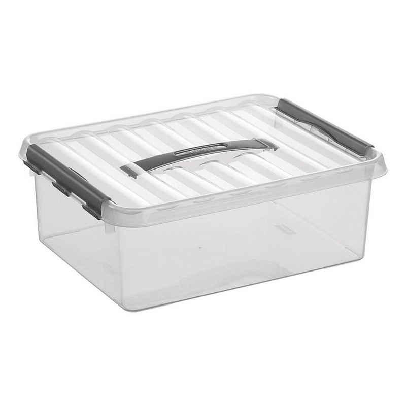 Sunware Aufbewahrungsbox the q-line (6 St), 12 Liter, verschließbar, stapelbar, staubgeschützt