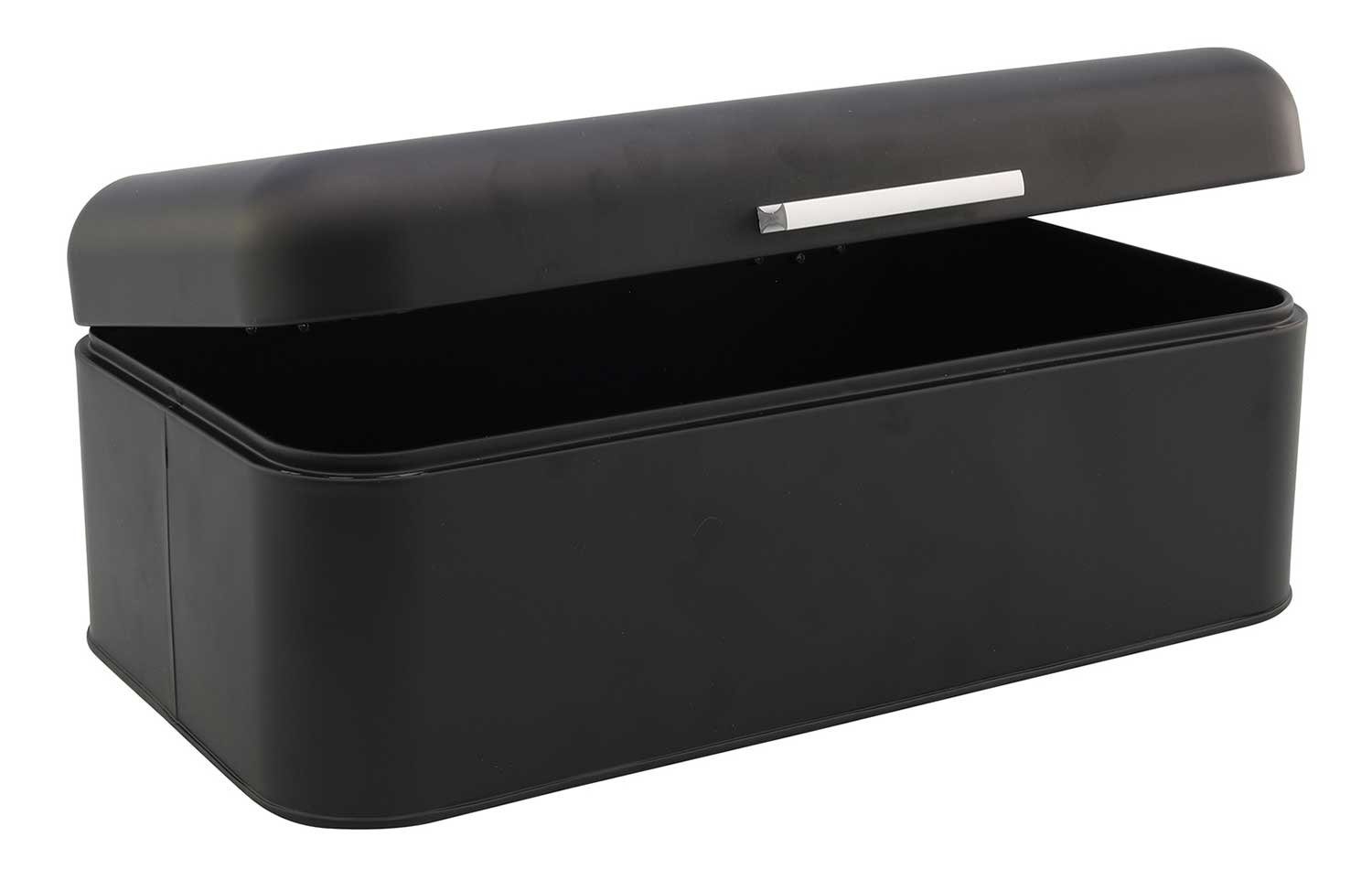 Brotkasten CATTA, Schwarz, mit Крышки, 42 x 22 cm, Höhe 16 cm, Metall