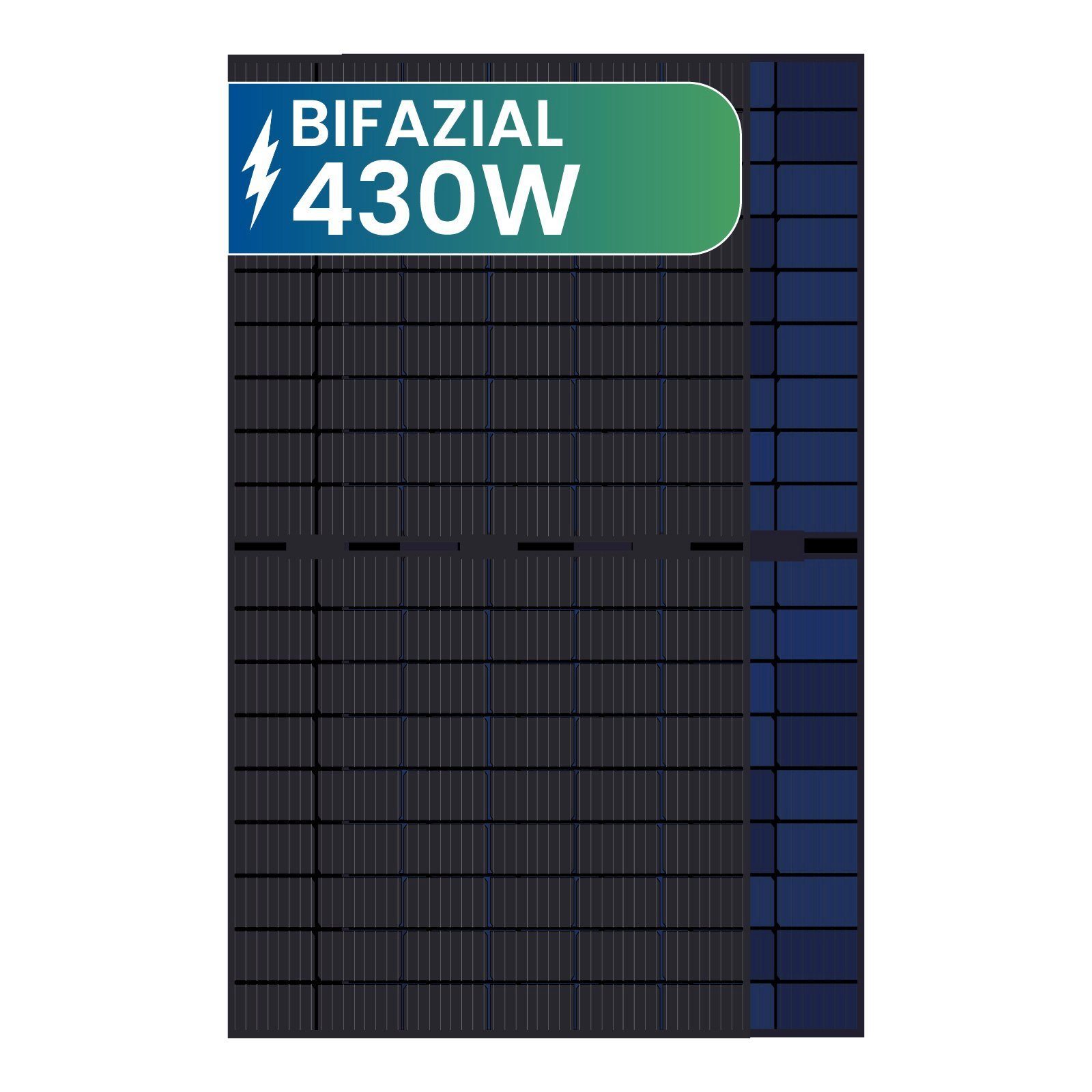 EPP.Solar Solaranlage 4300W! 10x430 Watt Bifacial Photovoltaik Schwarz Solarmodul, Monokristalline, Sunpro 430W M10 N Type Mono Bifacial Solarpanel, Wasserdichtigkeitsklasse IP68