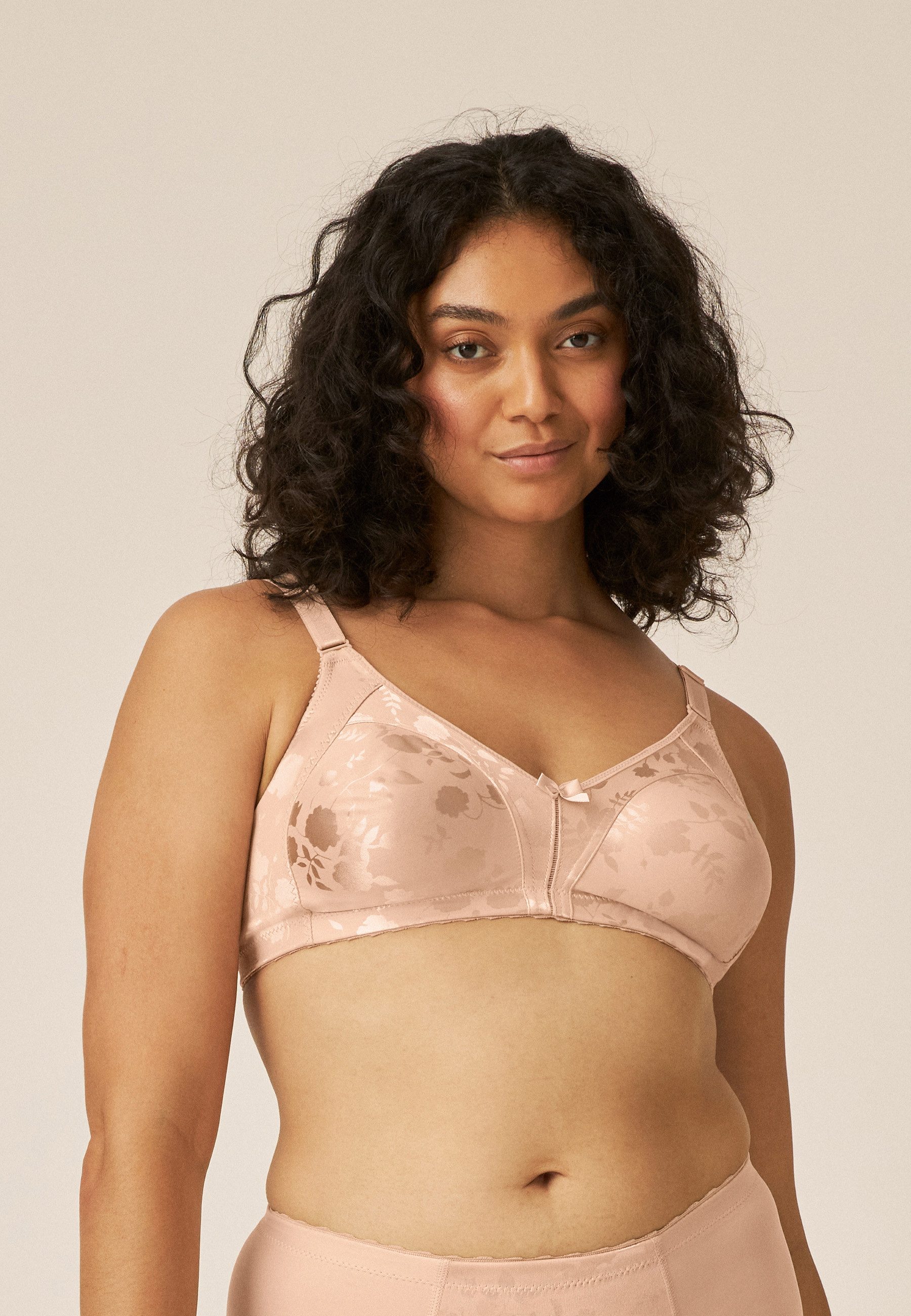 Naturana Minimizer-BH Minimizer (1-tlg) Shaping-Effekt, breite Träger, feminin, bügellos, Satin, Blumenmuster