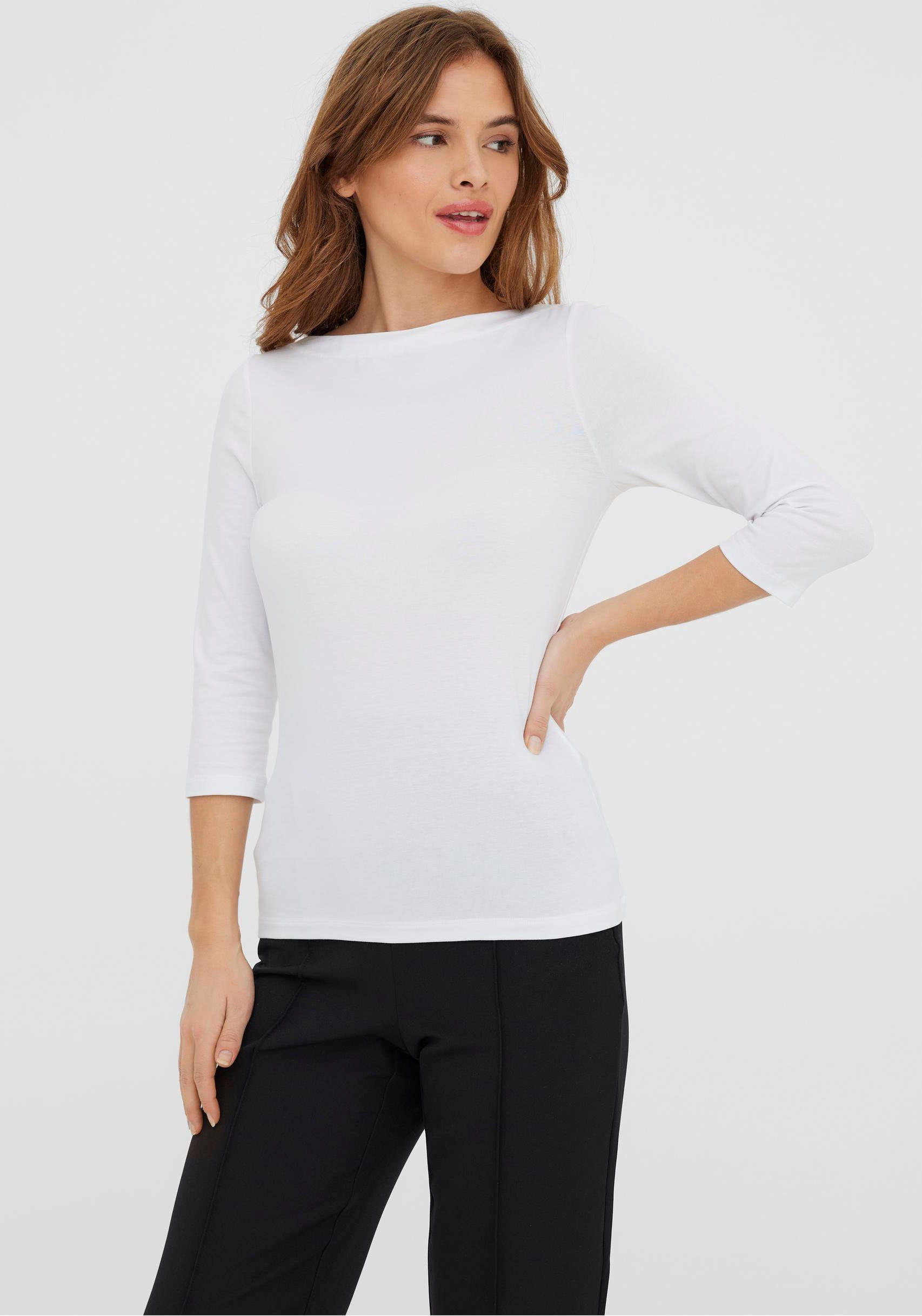 Vero Moda 3/4-Arm-Shirt VMPANDA MODAL 3/4 TOP JRS NOOS bright white