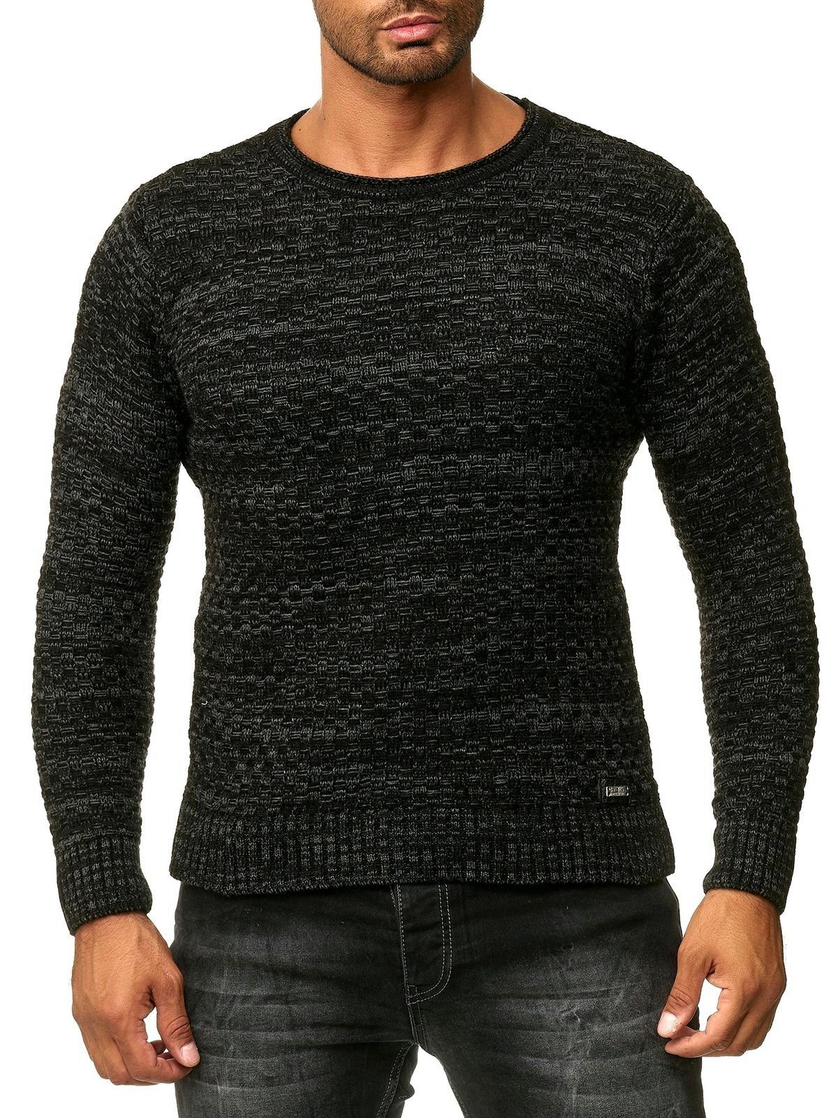 Rusty Neal Strickpullover im melierten Design, Angenehme Strickqualität aus  Baumwolle und Polyacryl | 