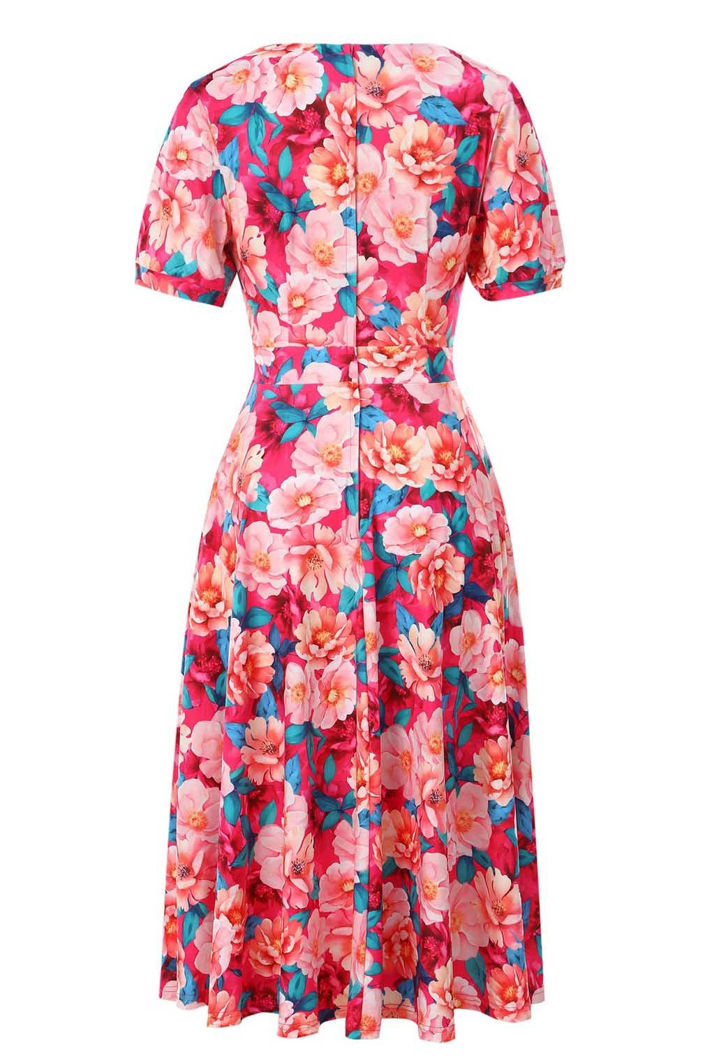 Dolly and Dotty A-Linien-Kleid Julia Pink Magnolia Vintage Retro Rockabilly günstig online kaufen