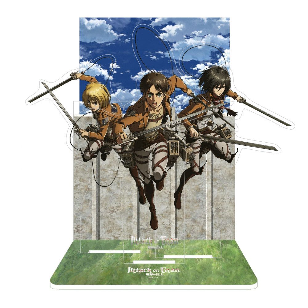 Sakami Merchandise Merchandise-Figur Attack on Titan Acryl Diorama Eren, Mikasa & Armin 20 cm