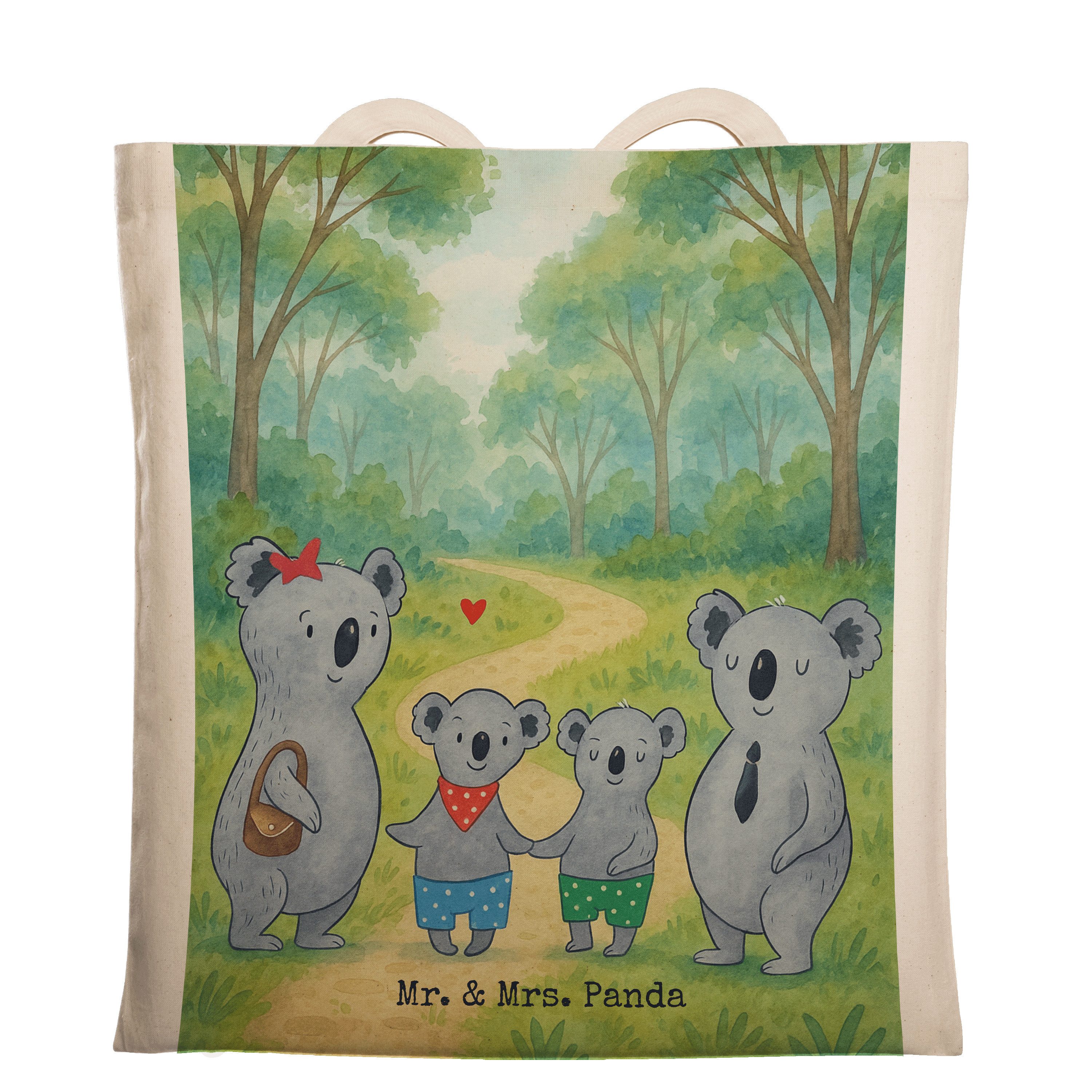 Tragetasche Koala Familie zwei Design, Shopping Tasche, Weiß, Koalabär, Tasche, Z