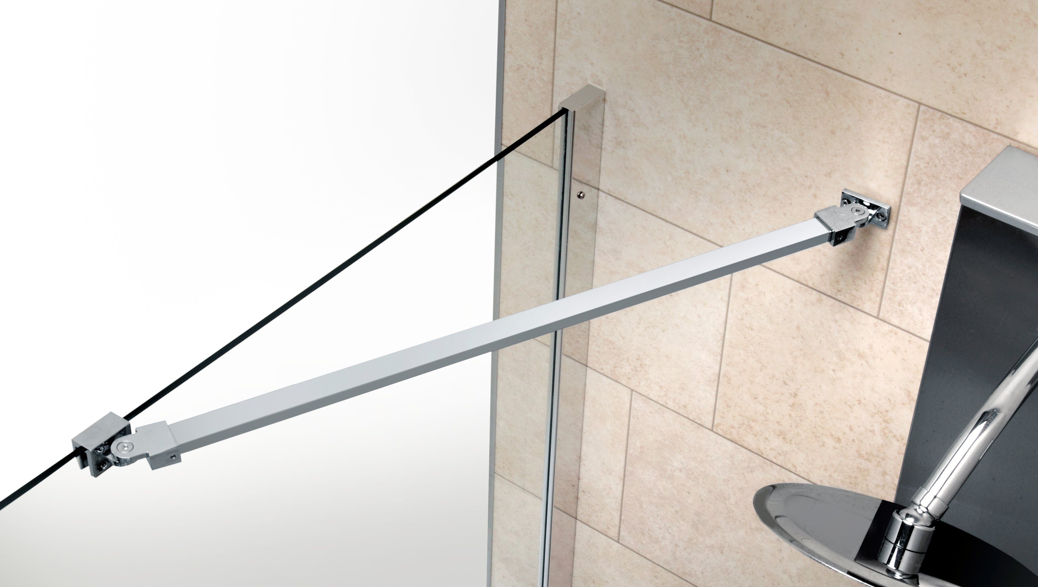 welltime corner shower Florence, WxD: 80x80 cm, safety glass, lift-and-lower mechanism, barrier-free installation, with pivot doors