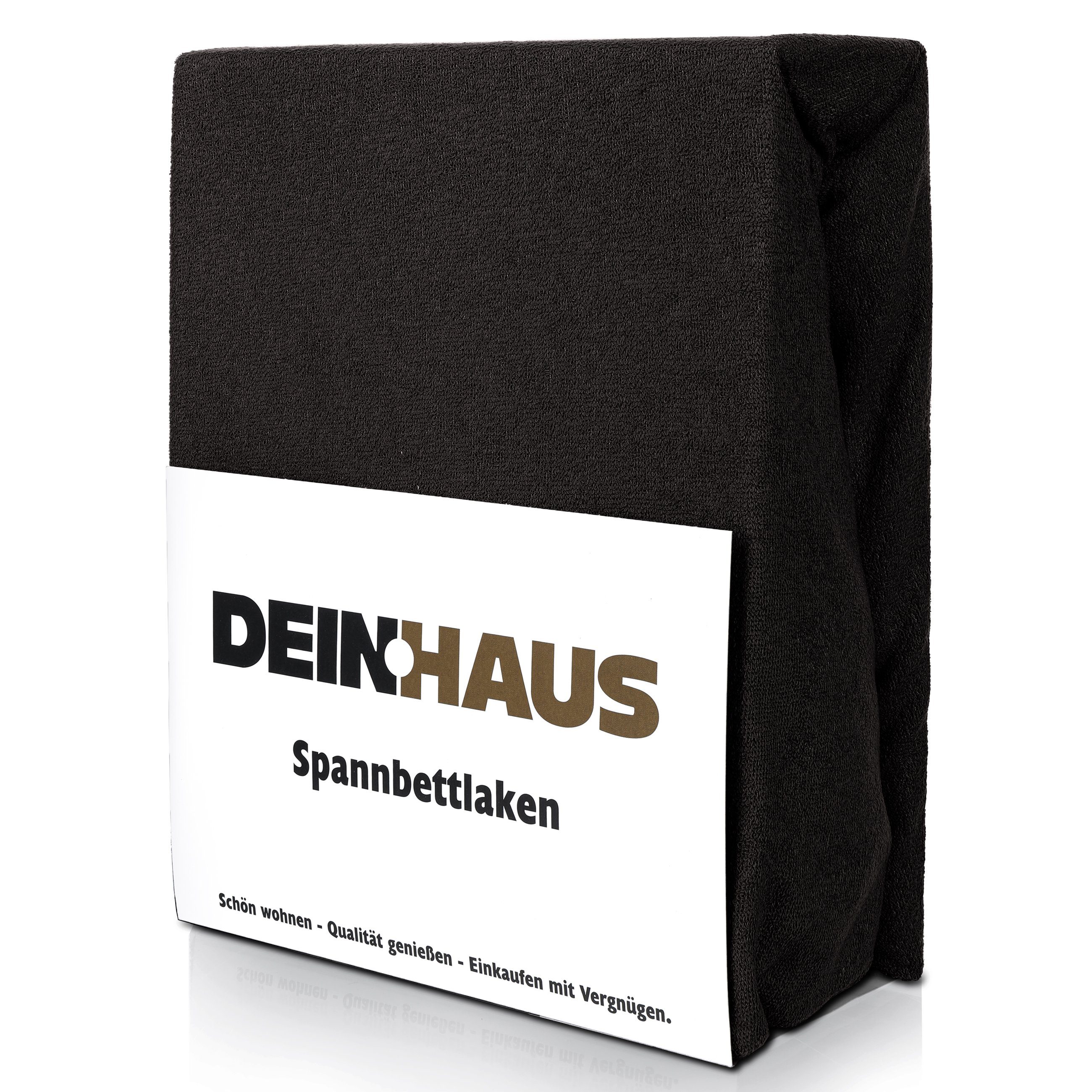 DH DEIN . HAUS Spannbettlaken Frottee SOFT, Baumwolle, Gummizug: rundum, (1 Stück), weich saugfähig atmungsaktiv Rundumgummi formstabil bis 20 cm – Bild 2 von 5