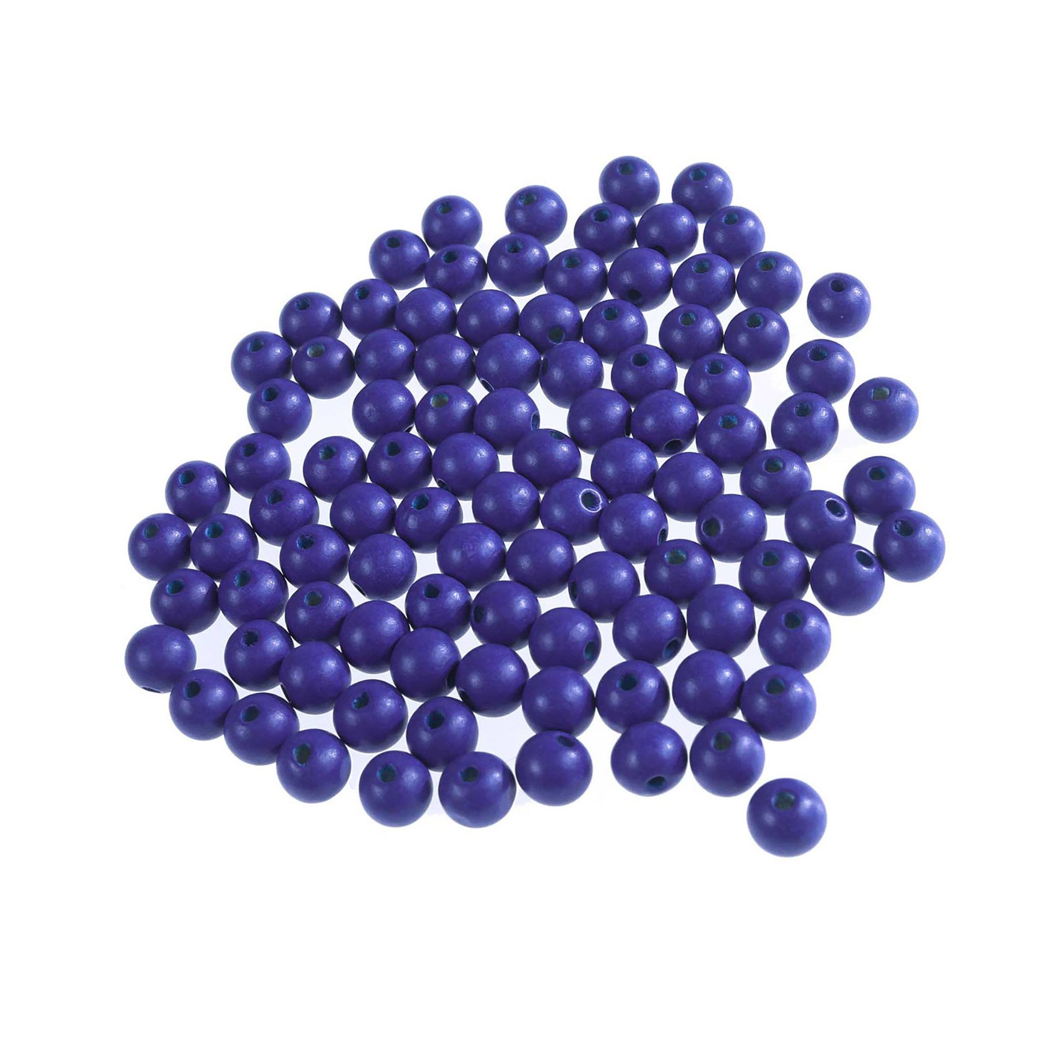 maDDma Bastelperlen 100 Holzperlen rund 12x11mm Bohrung 4mm Perlen Holz, (100 Stk. 100-tlg), rund